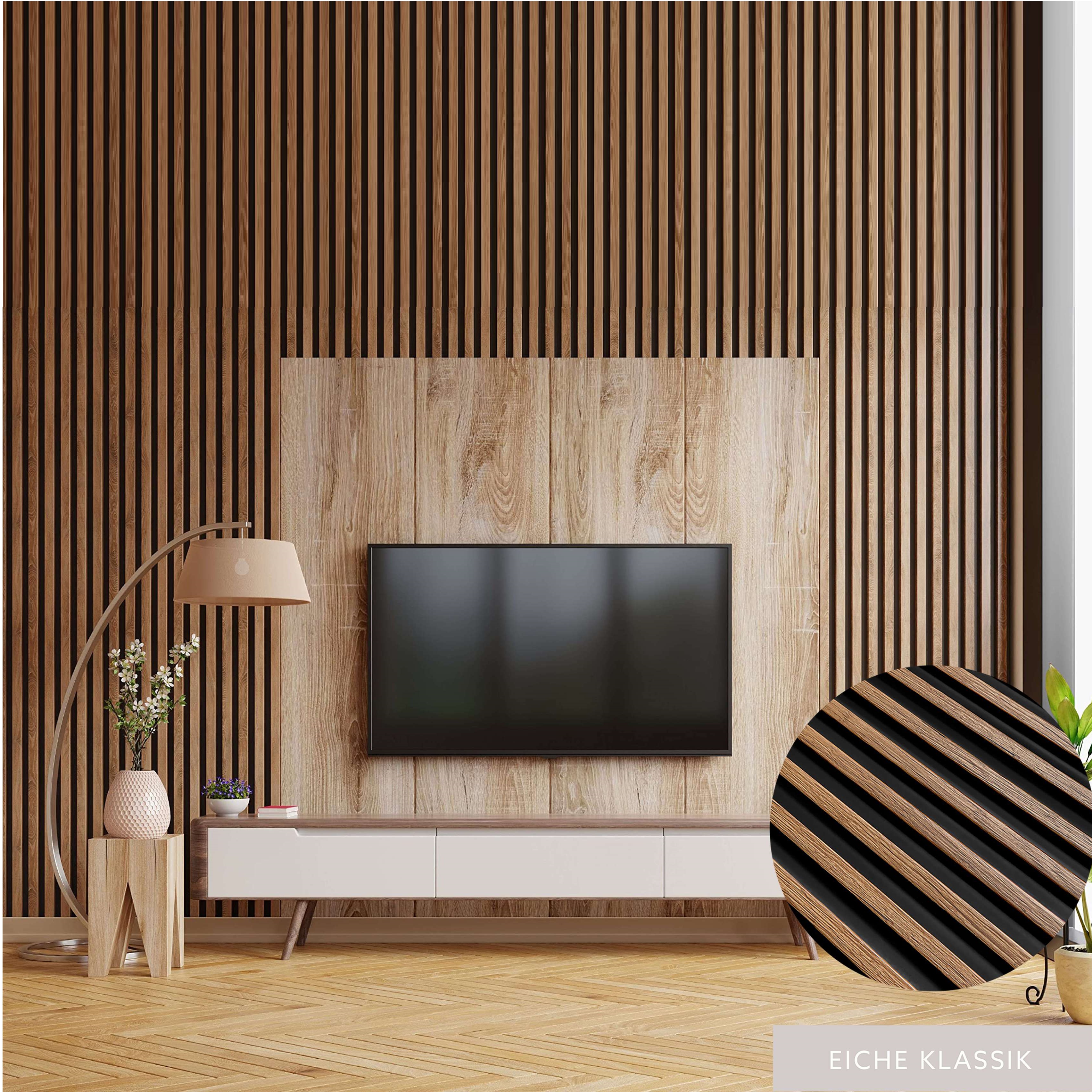 Mardom Pannello acustico 3D "0050" A: 2700 mm x L: 120 mm Rovere classico Moderno