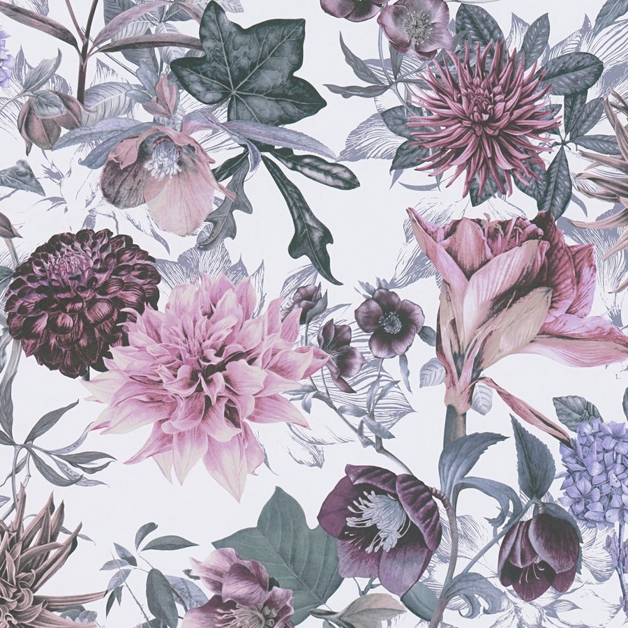 A.S. Creation Dream Flowery 381752 Carta da parati in tessuto non tessuto aspetto floreale 0,53 x 10,05 m Bianco Rosa