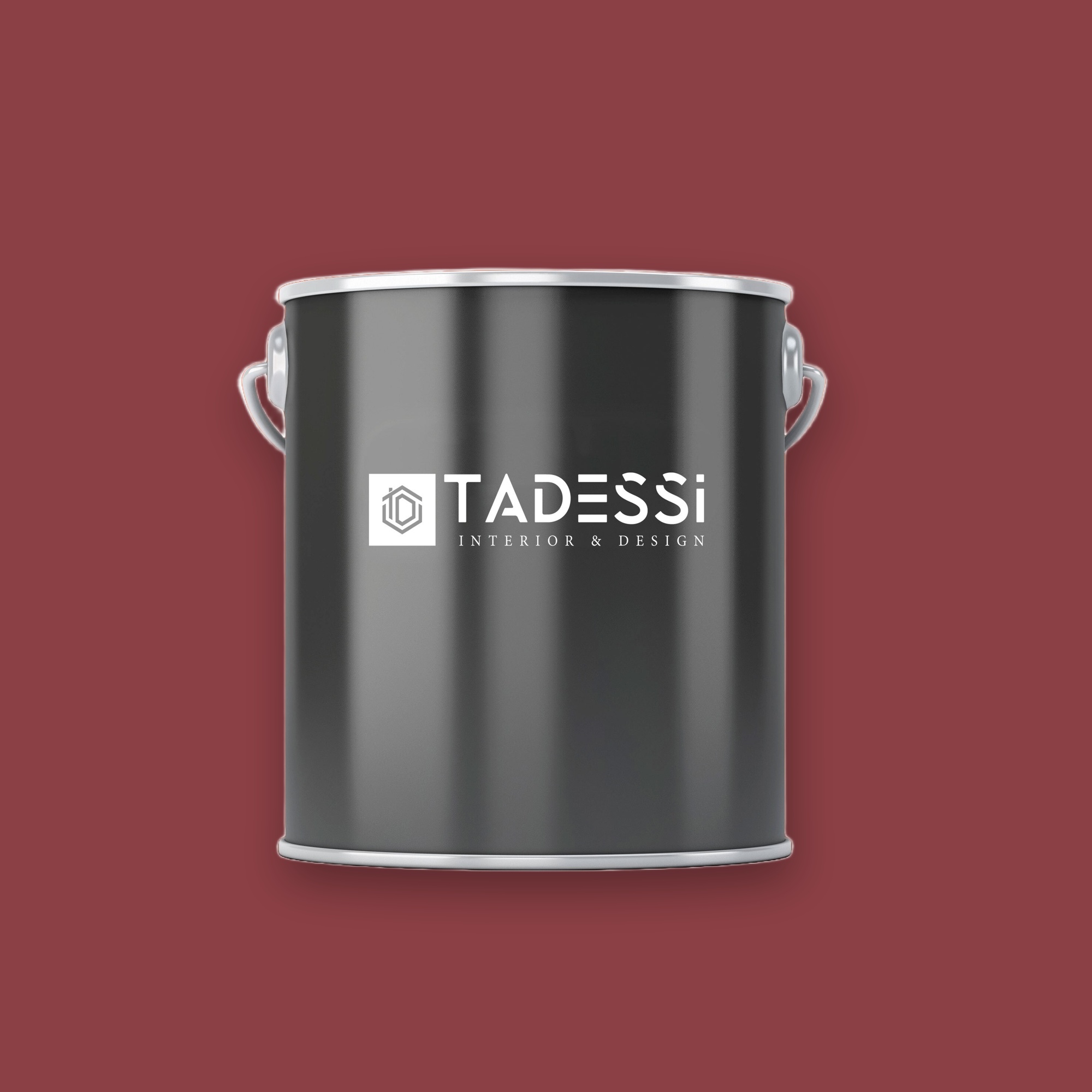 TADESSI Wall Select - Pittura murale rossa - Mogano - Pittura per interni di alta qualità - Colore intenso