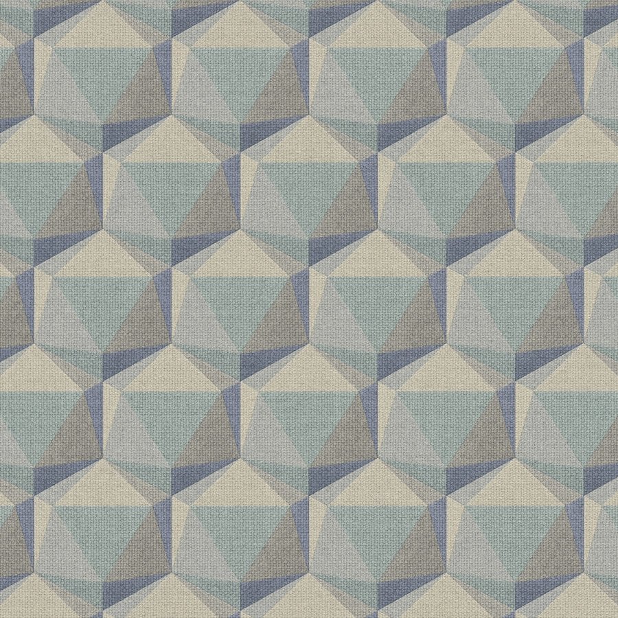 A.S. Creation Nara 387484 Carta da parati in tessuto non tessuto Geometrico 10,05 x 0,53 m Blu