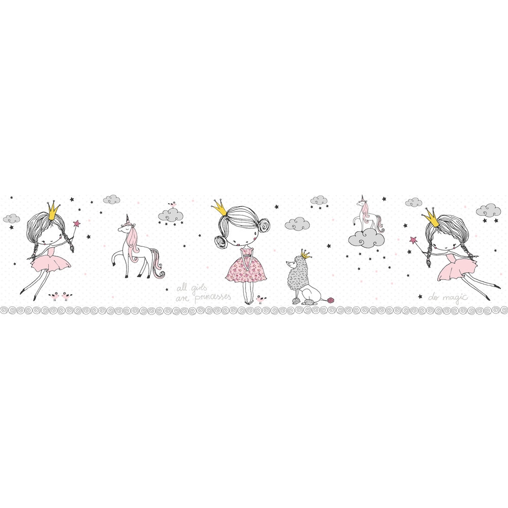 A.S. Creation Only Borders 11 403755 Bordo di carta Cameretta per bambini 5,00 x 0,155 m Rosa