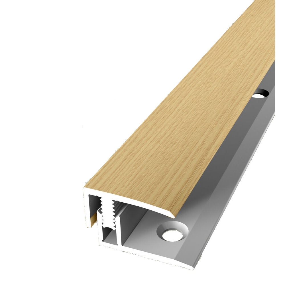 Profili di bordatura e finitura PROVISTON, larghezza 21 mm, altezza bordatura 7 - 12 mm, alluminio anodizzato