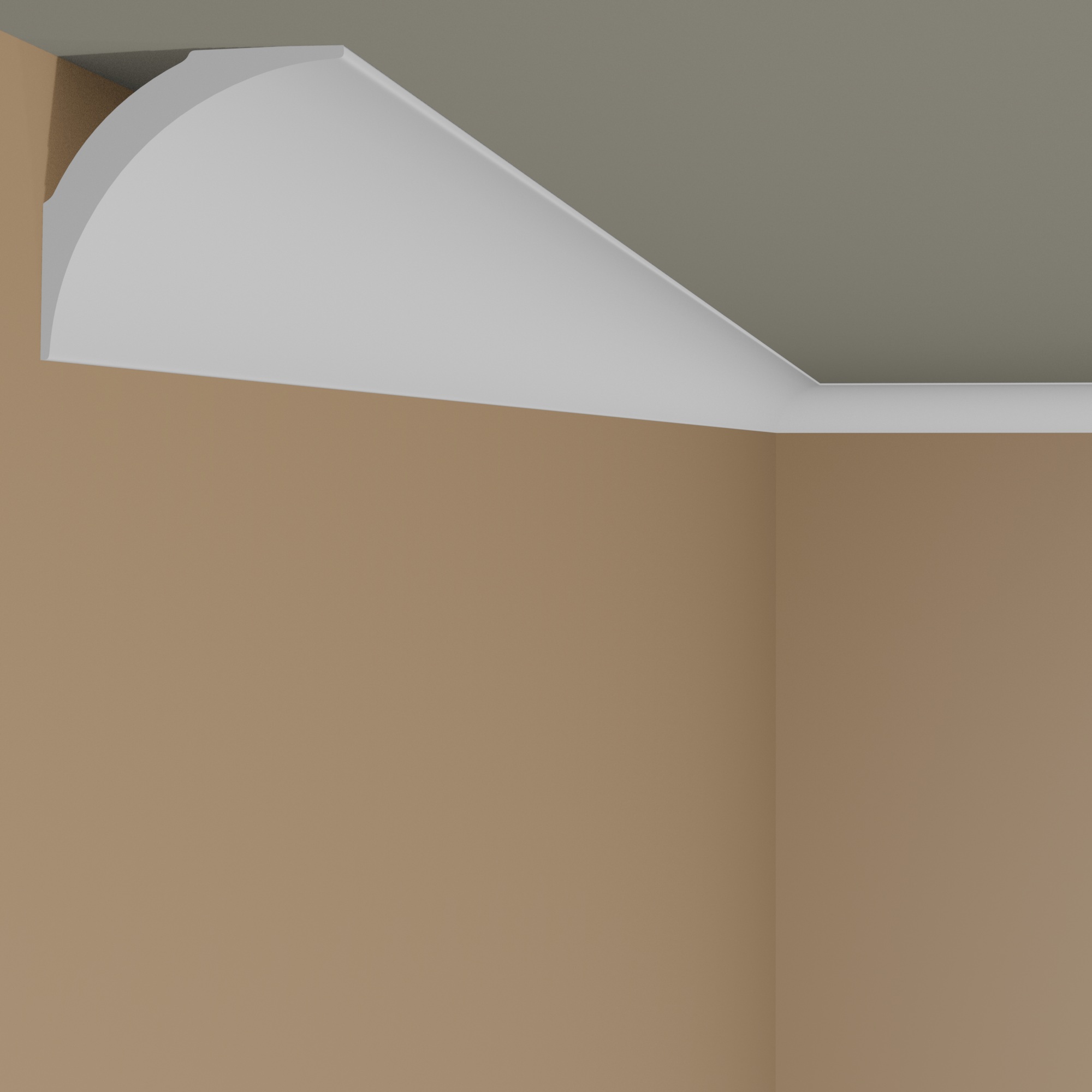 NMC Cornice NE2 NOMASTYL Polistirene 60 x 60 x 2000 mm Bianco Modanatura per soffitto