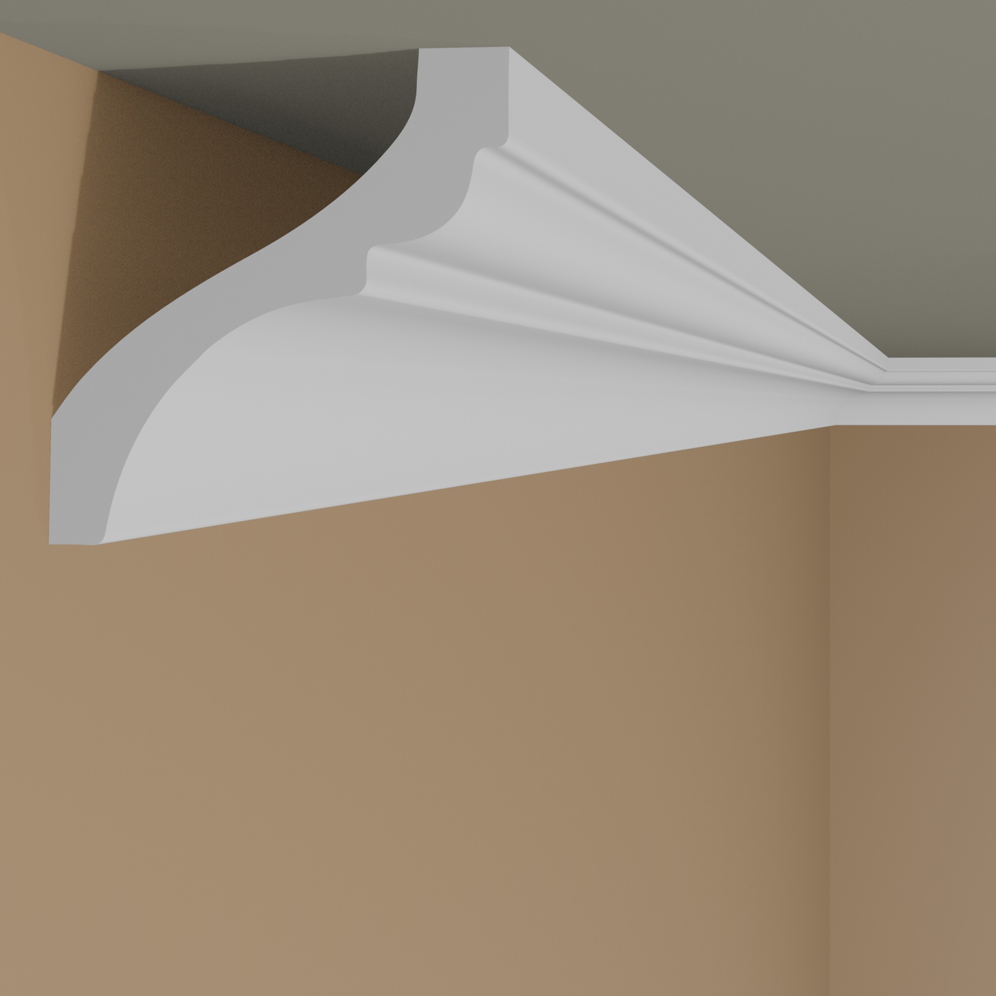 Wiesemann Cornice per soffitto Amsterdam 14 Polistirolo 75 x 75 x 2000 mm Cornice per soffitto Bianco