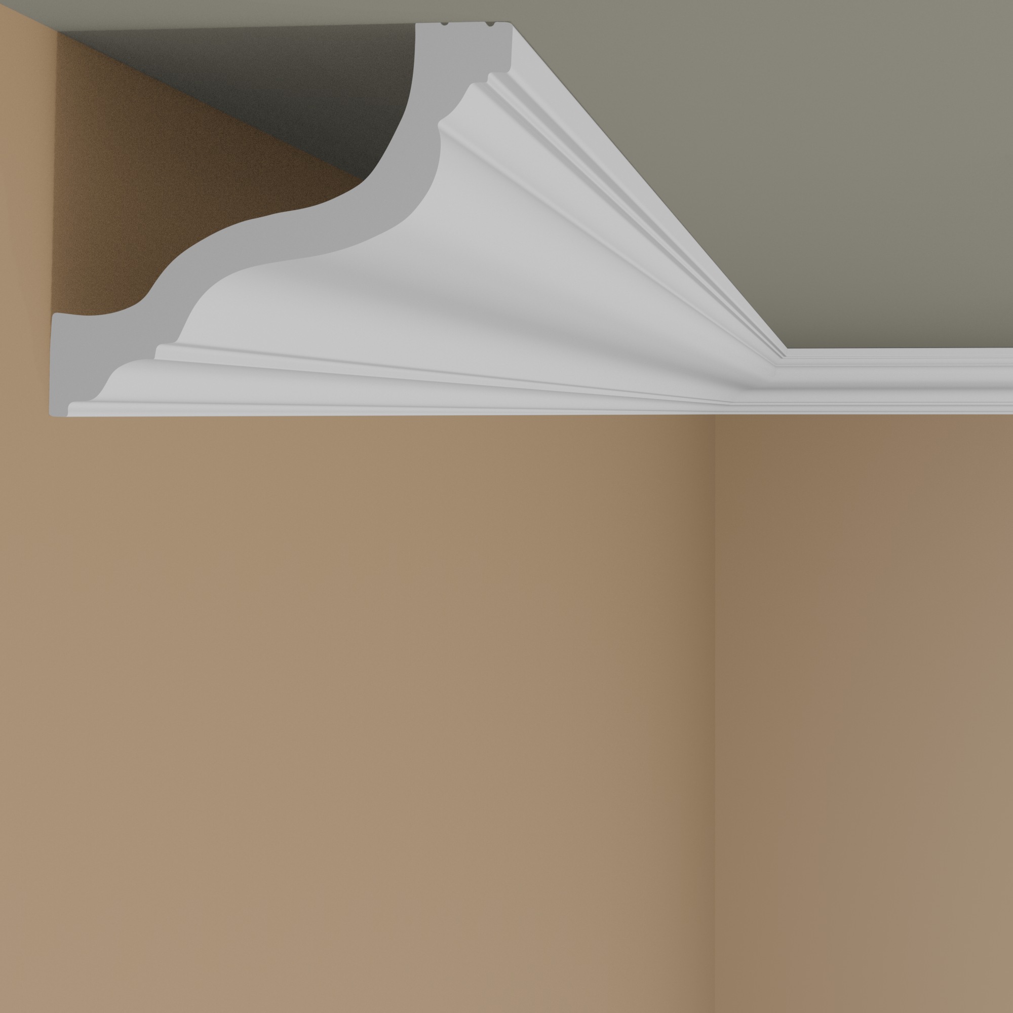 Modanatura per soffitto NMC WT10 WALLSTYL Polistirene 84 x 84 x 2000 mm Cornice bianca per parete