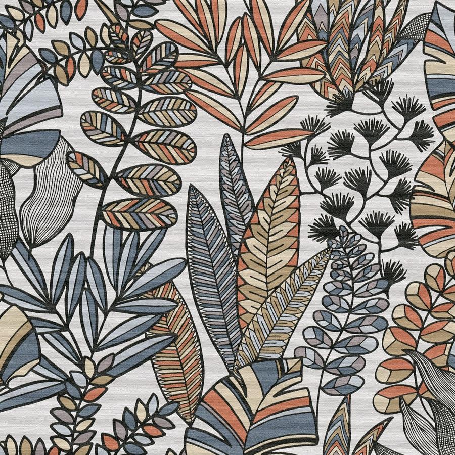 A.S. Creation Antigua 390952 Carta da parati in tessuto non tessuto Motivo floreale 10,05 x 0,53 m Bianco