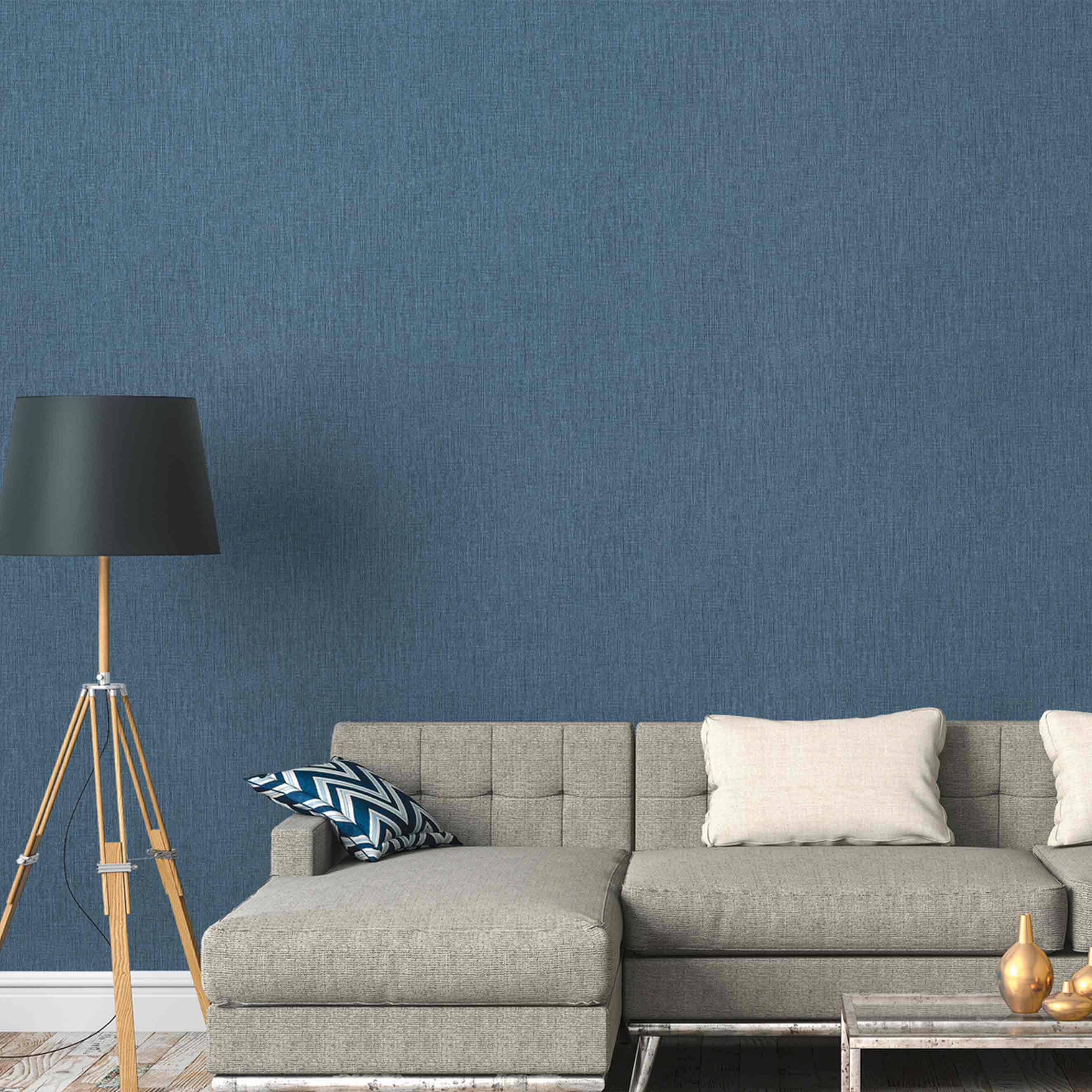 Designer Daniel Hechter 6 N. 10096 Carta da parati in tessuto non tessuto, tinta unita 0,53 m x 10,05 m Blu