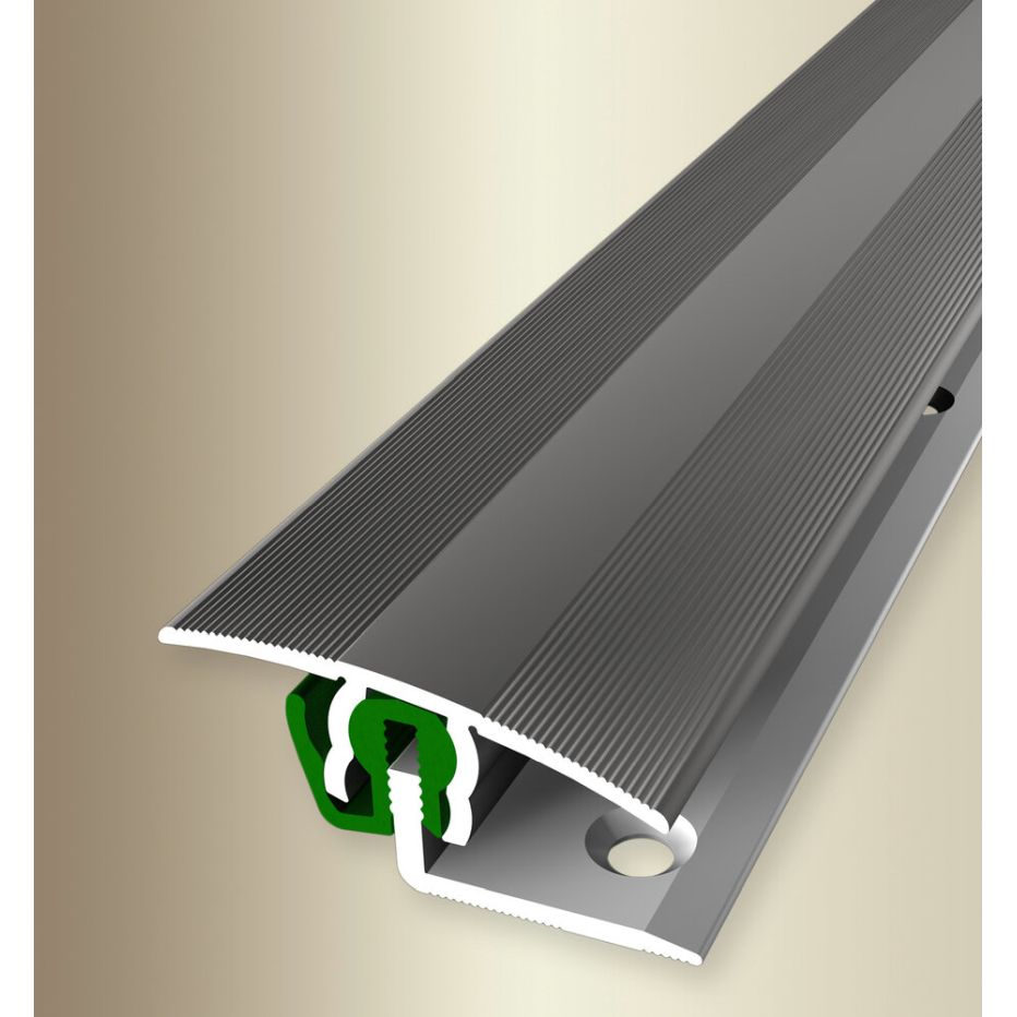 Profilo di transizione PROVISTON B 38 mm, altezza bordo 7 - 18 mm, striscia di transizione, alluminio anodizzato