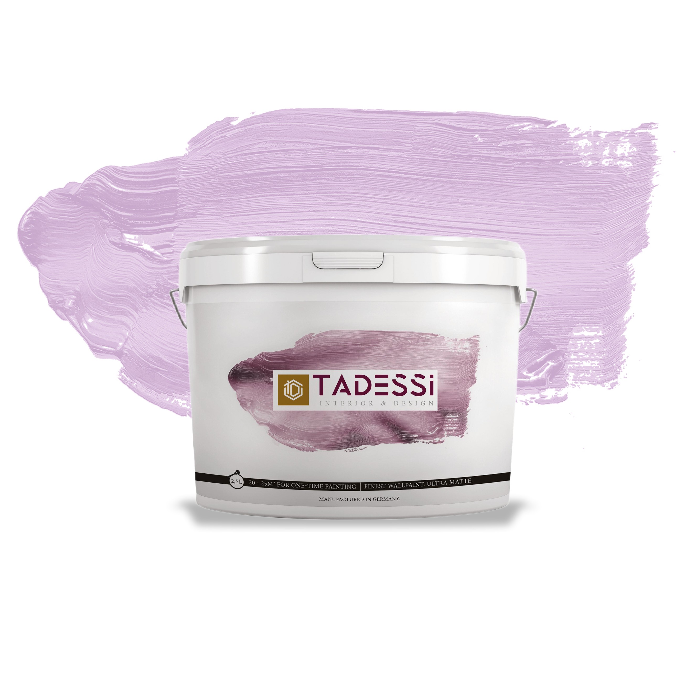 TADESSI Color Vista - Pittura murale viola pastello - Lilla chiaro - Pittura per interni opaca di alta qualità
