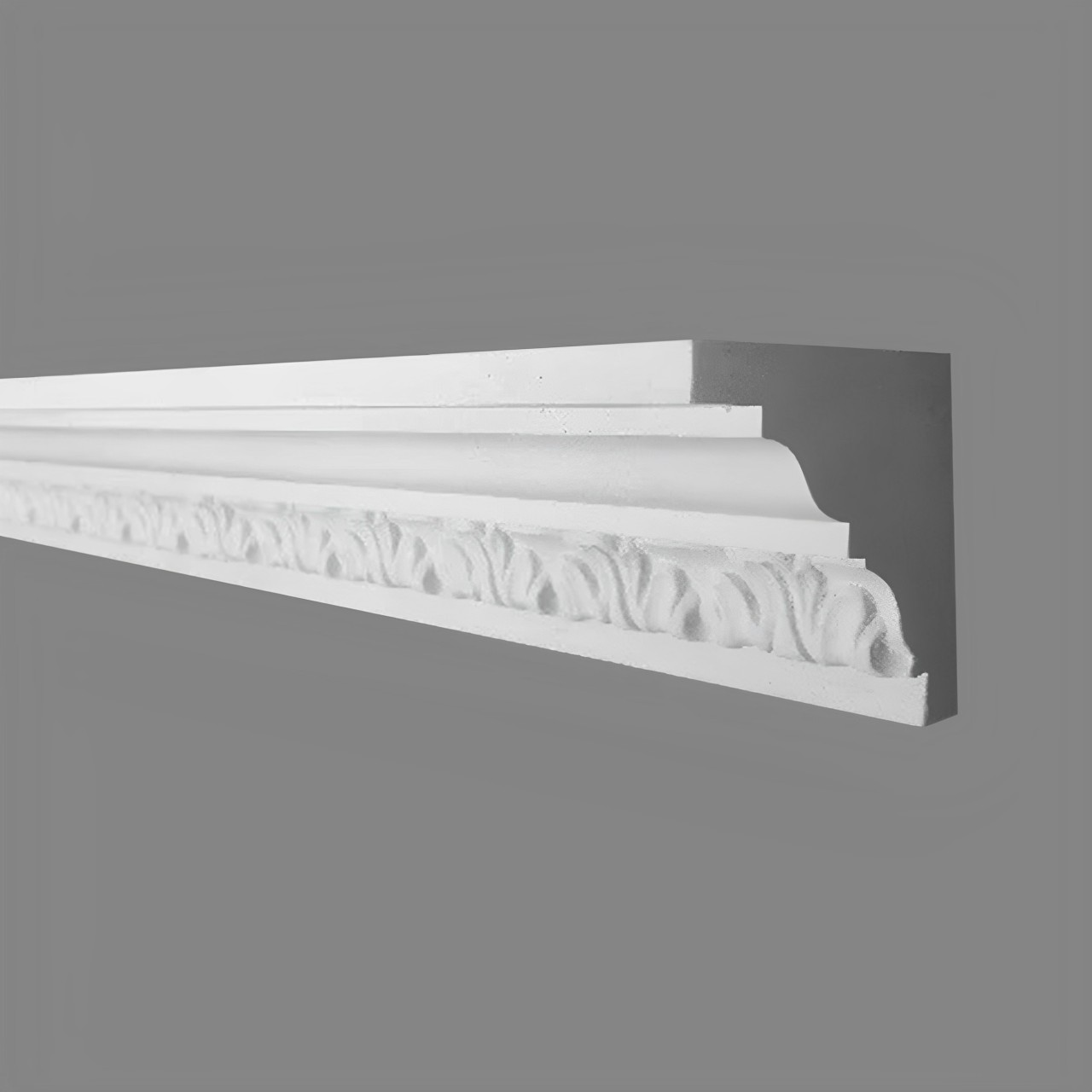 PROVISTON Modanatura in gesso Kiel Stucco in gesso autentico 70 x 65 x 1000 mm Modanature in gesso