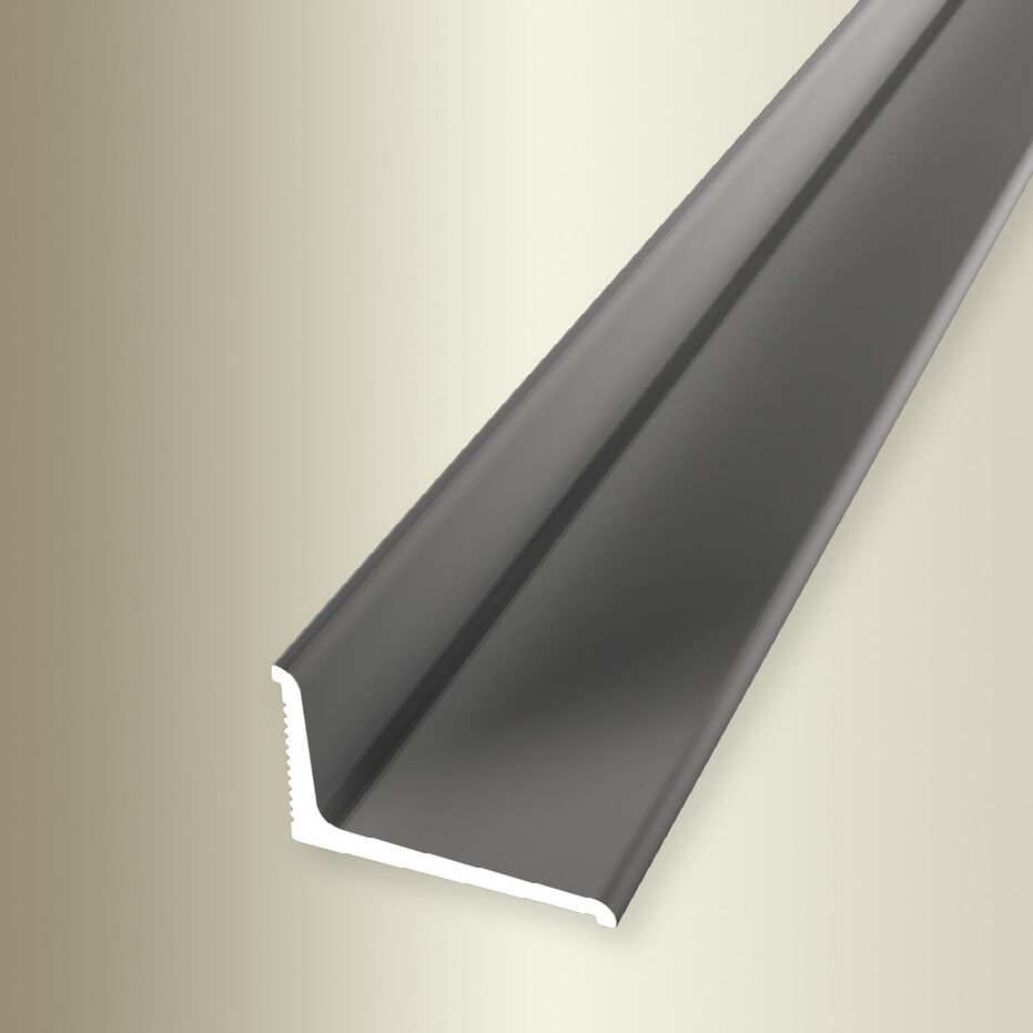 Profili di bordatura e finitura Küberit, altezza 12 mm, larghezza 18 mm, lunghezza 2700 mm, alluminio anodizzato