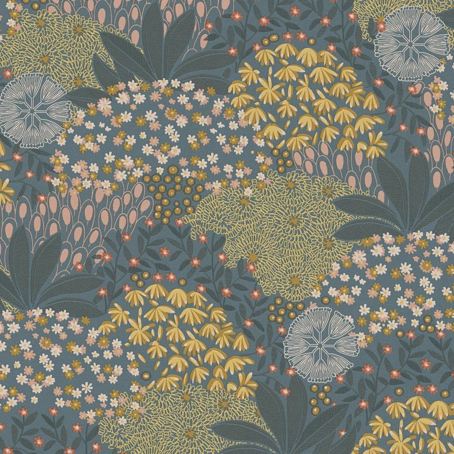 A.S. Creation Nara 387404 Carta da parati in tessuto non tessuto aspetto floreale 10,05 x 0,53 m Colorato