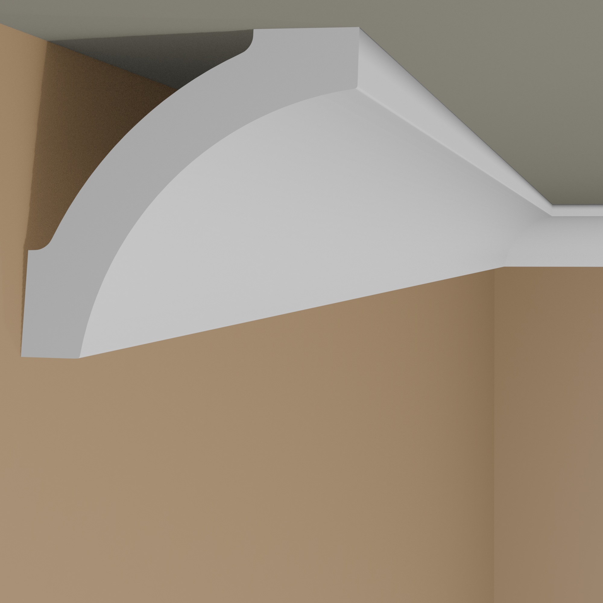 Modanatura per soffitto Marbet E-13 Cornice in polistirene bianco 75 x 75 x 2000 mm