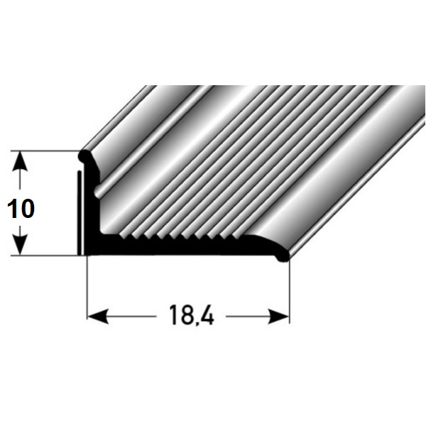 Profili di bordatura e finitura PROVISTON Brandon, H 10 mm, L 18,4 mm, battiscopa, alluminio anodizzato