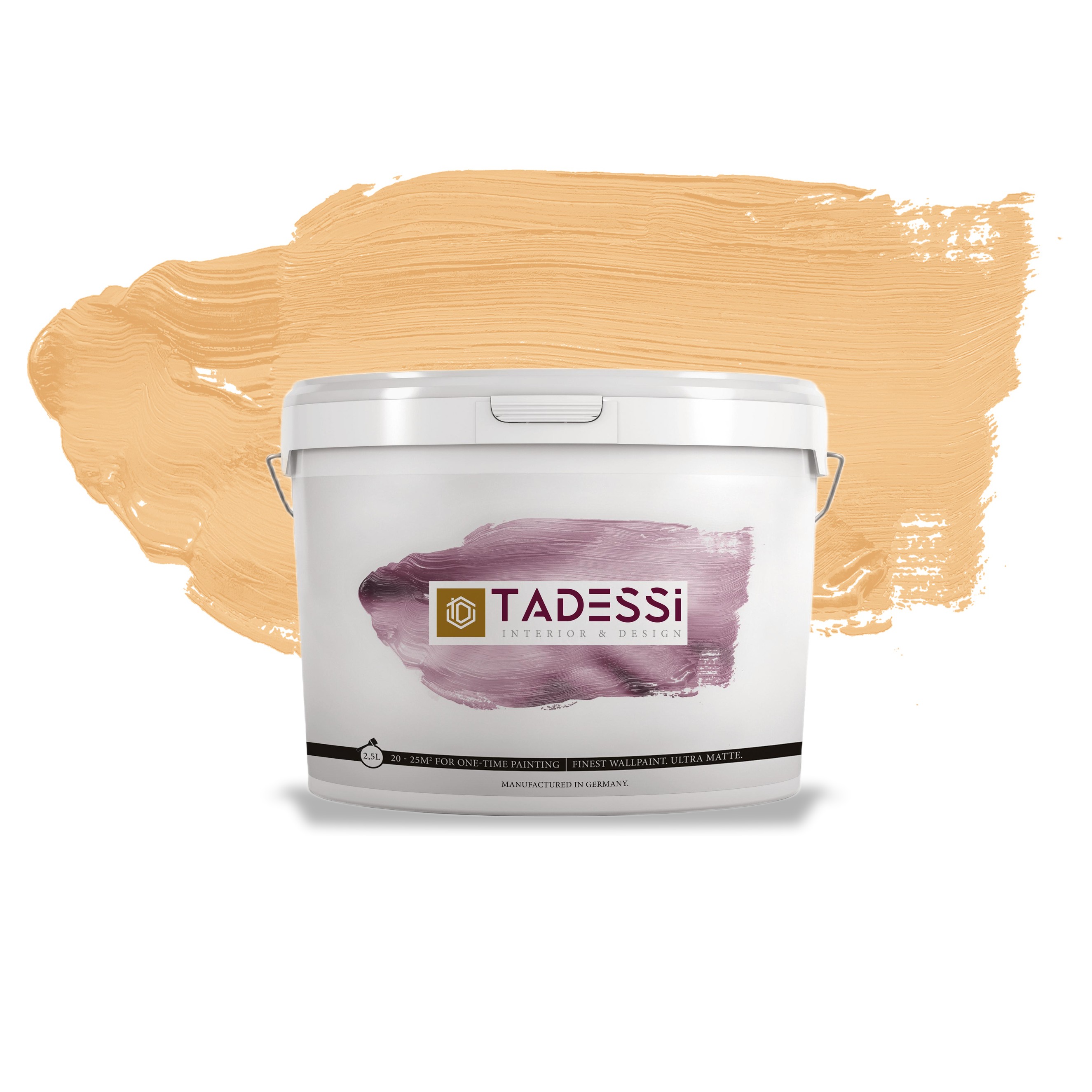 TADESSI Color Vista - Pittura murale arancione - Ambra chiara - Pittura per interni opaca - Dispersione di alta qualità