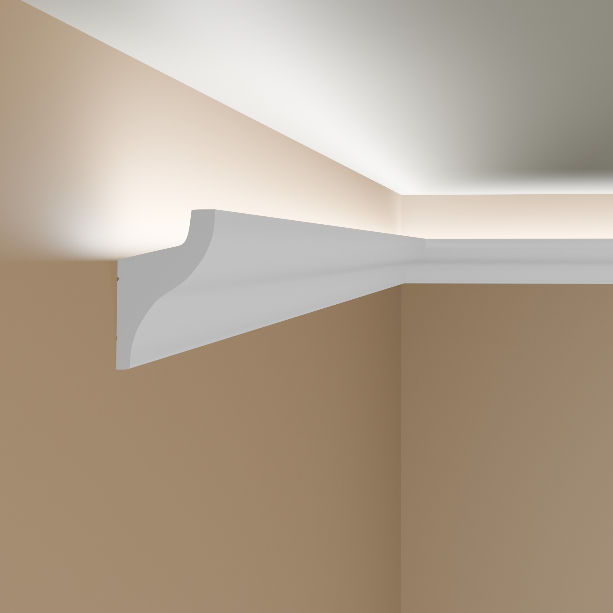 Striscia luminosa in polistirene NMC IL3 WALLSTYL 32,5 x 50 x 2000 mm Striscia per soffitto bianca