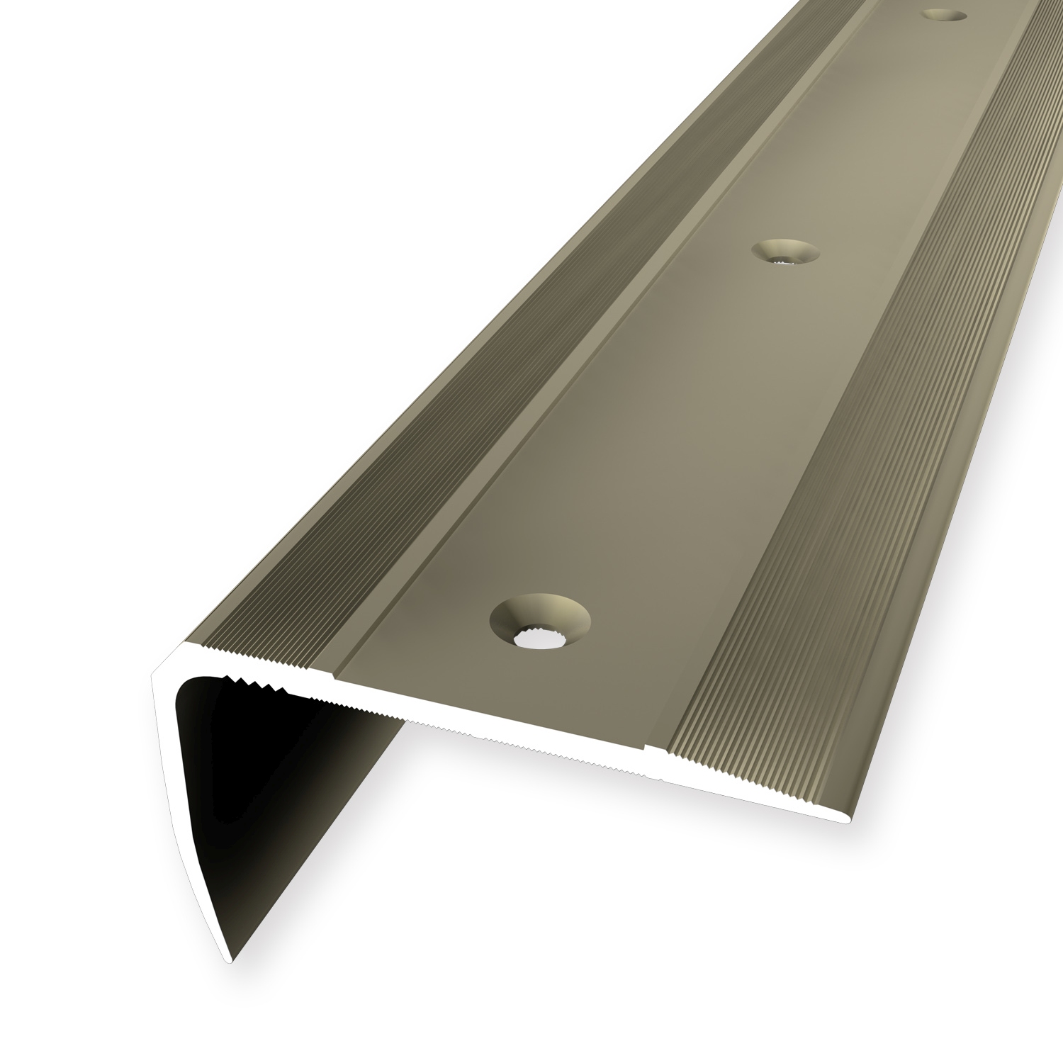 Profilo per bordo scala 29 x 53 mm, profilo angolare, scanalato, svasato, forato, vari colori, Küberit