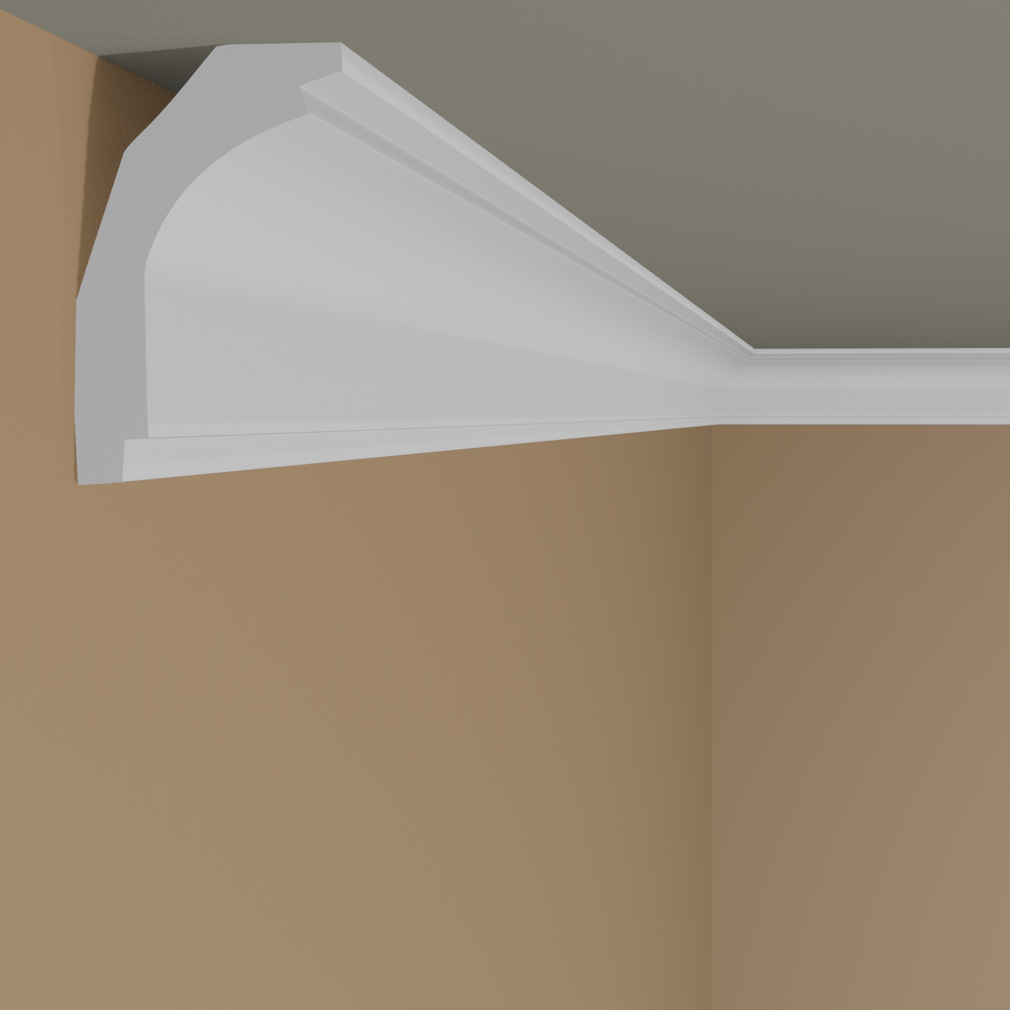 Elite Decor Cornice P821 Poliuretano 50 x 70 x 2000 mm Modanatura per soffitto in polistirolo Bianco