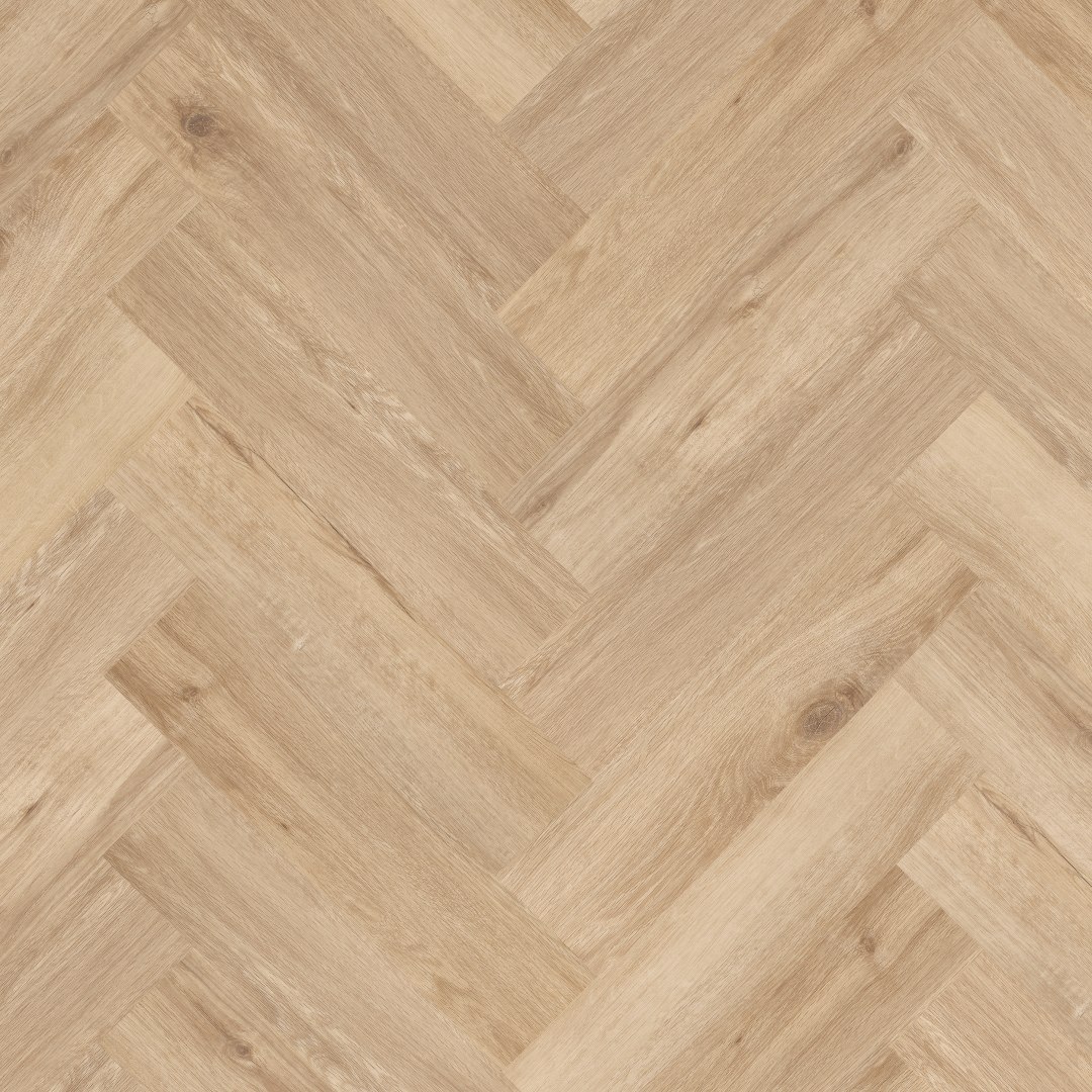 Pavimento in vinile LEGNAR Herringbone Tuscon Oak, 592 x 148 x 4,5 mm, vinile a incastro, marrone, NKL33