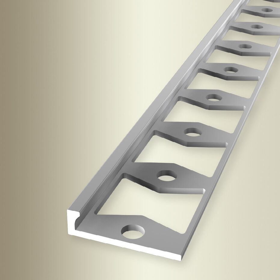 Profili di bordatura e finitura Küberit H 3,5 mm L 21 mm L 2500 mm altezza bordatura 2 mm alluminio anodizzato