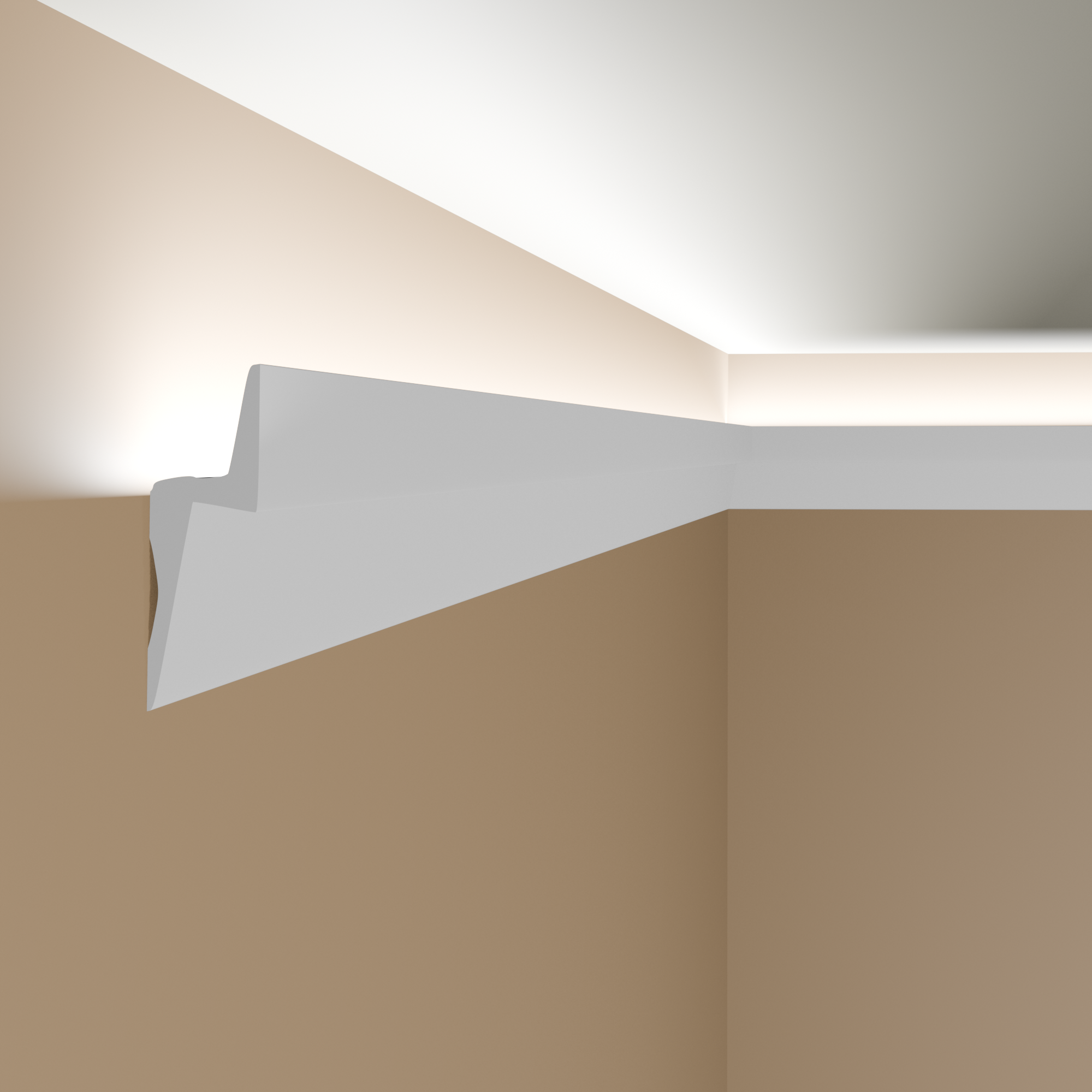Striscia luminosa in poliuretano NMC IL8 ARSTYL, 50 x 150 x 2000 mm, striscia bianca per soffitto