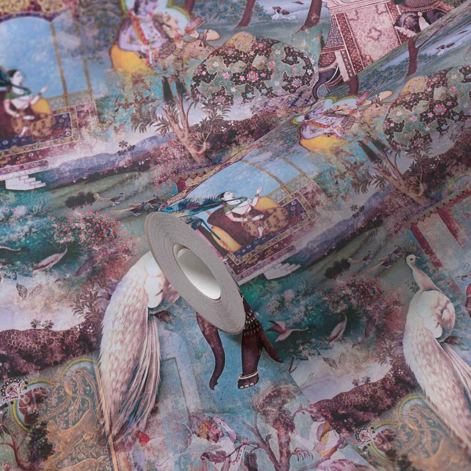 A.S. Creation Dream Flowery 381733 Carta da parati in tessuto non tessuto Vintage 0,53 x 10,05 m Marrone Blu