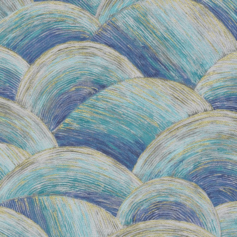 A.S. Creation Stili di viaggio 391051 Carta da parati in tessuto non tessuto Astratto 10,05 m x 0,53 m Blu