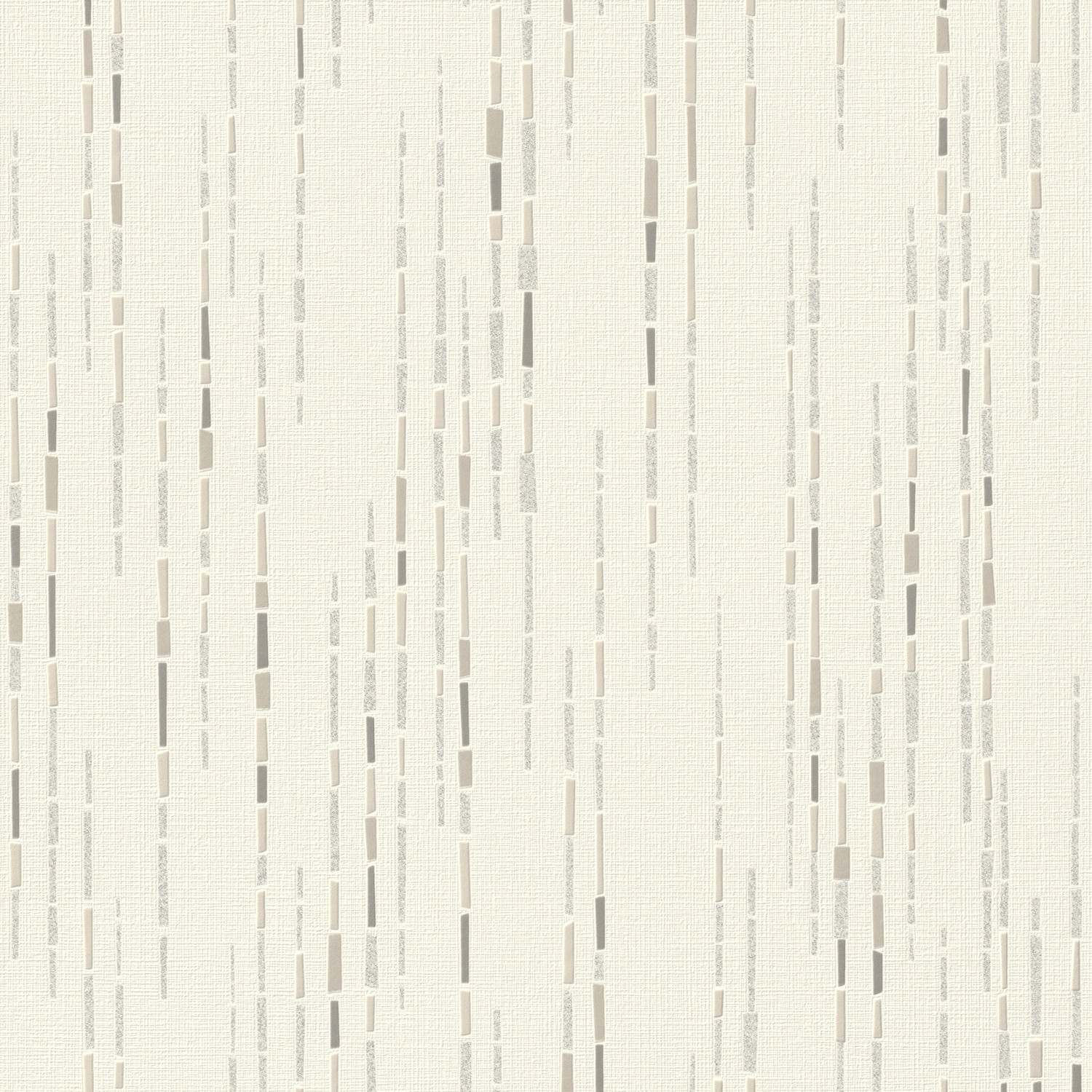 Quick Selezione 735130 Carta da parati in tessuto non tessuto Motivi e fantasie 10,05 x 0,53 m Argento Beige crema
