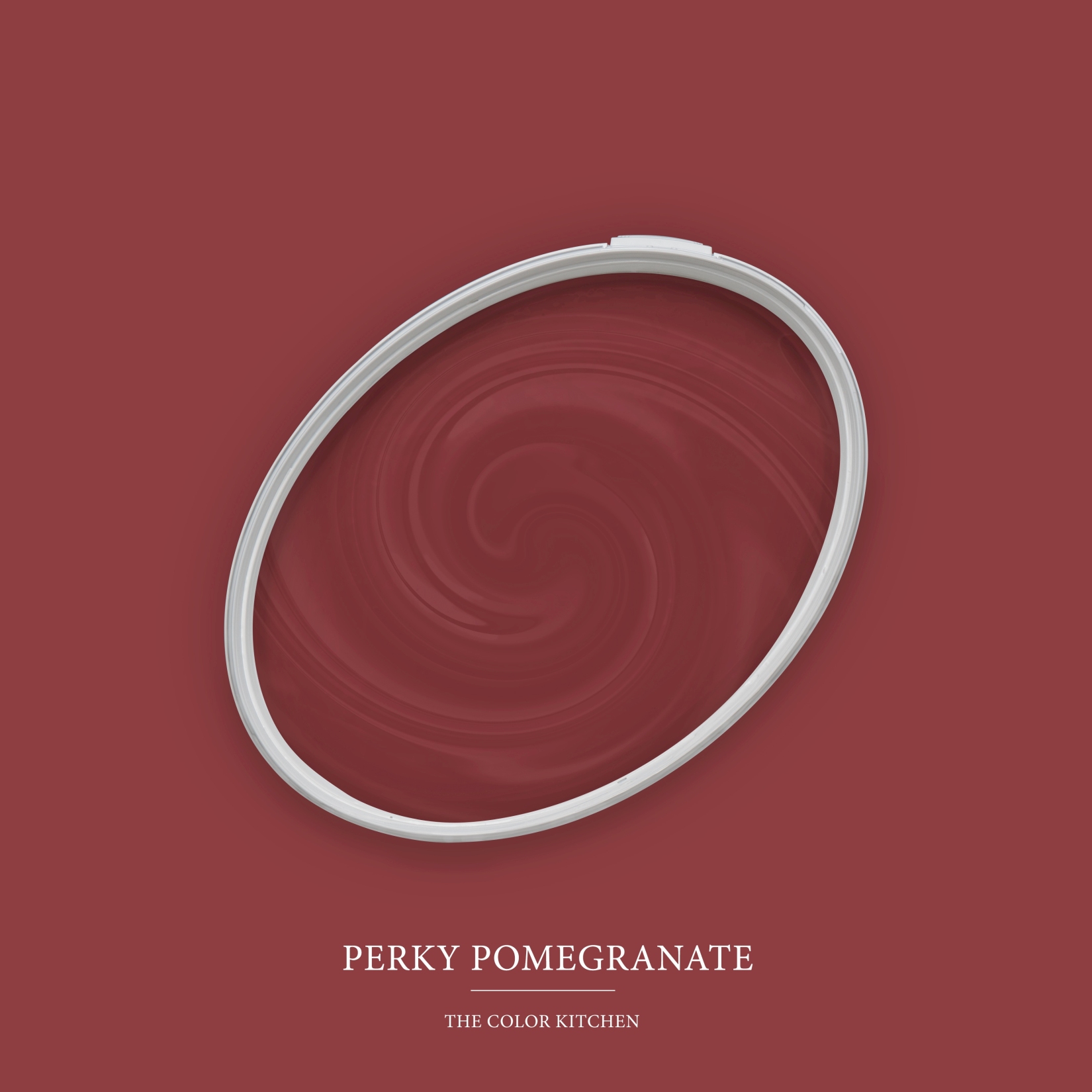 Pittura murale rosso opaco The Color Kitchen Perky Pomegranate Pittura a emulsione per interni esclusiva, ad alta copertura