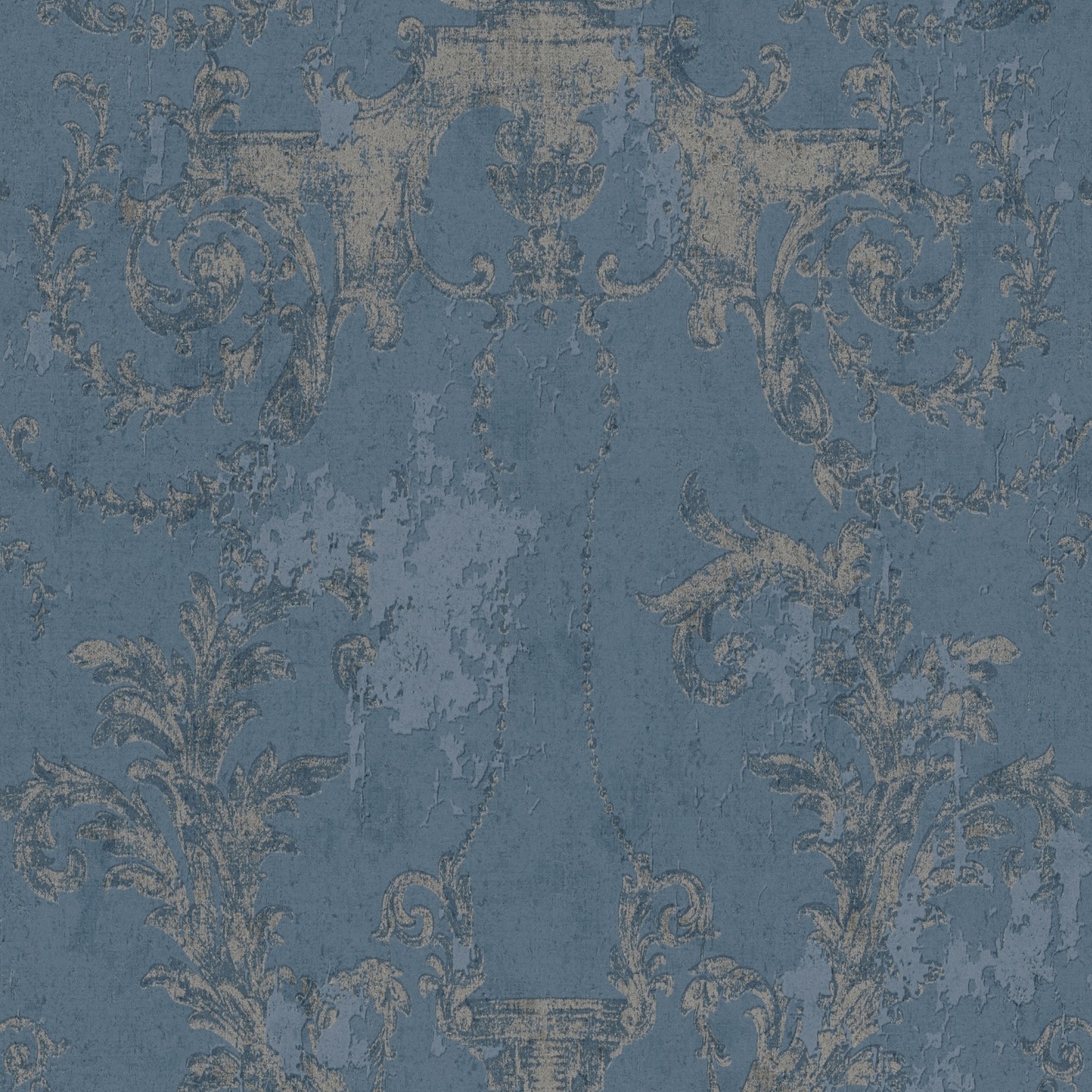 A.S. Creation Storia dell'arte 376485 Carta da parati in tessuto non tessuto Barocco 0,53 x 10,05 m Blu