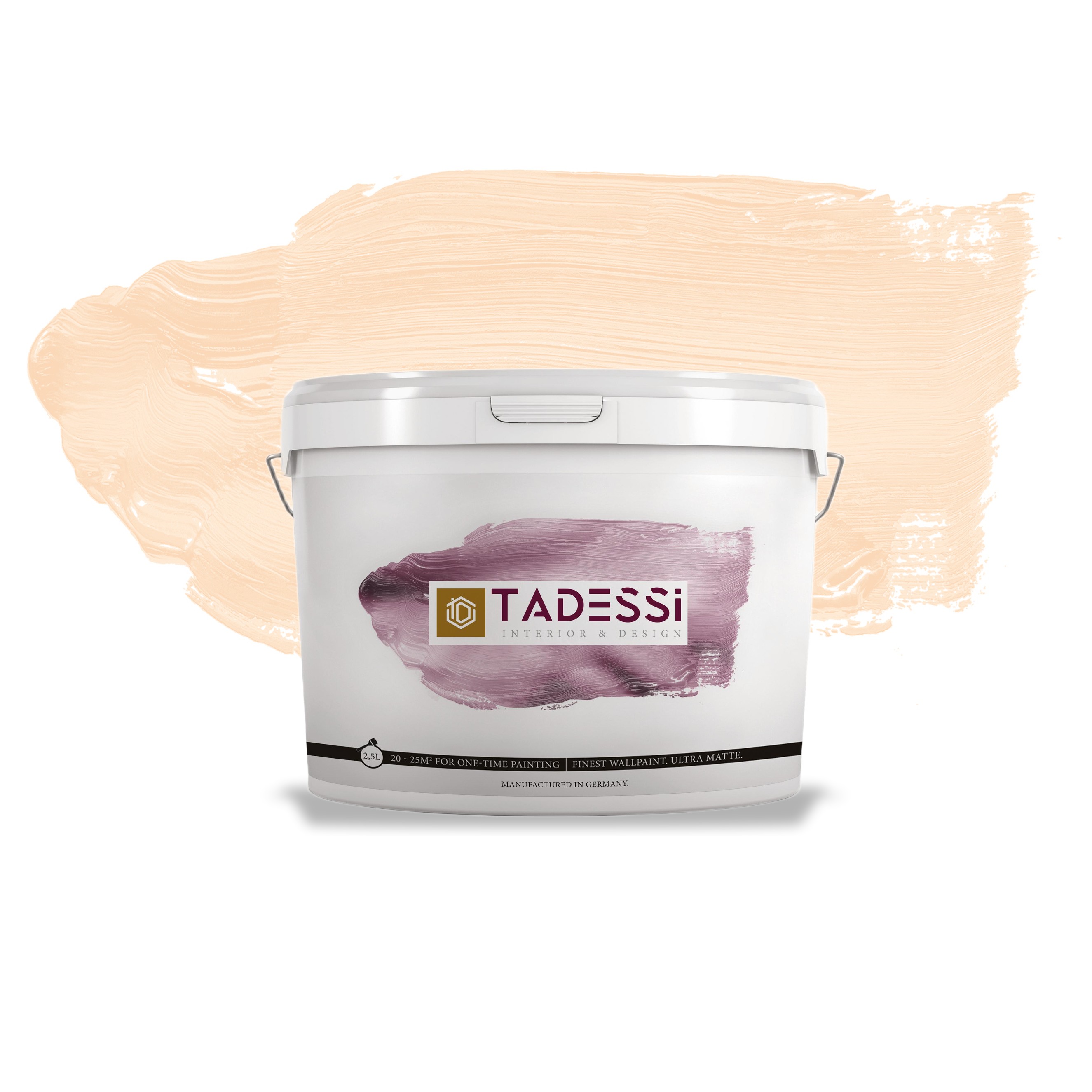 TADESSI Color Vista - Pittura murale beige pastello - Beige sabbia - Pittura per interni opaca di alta qualità