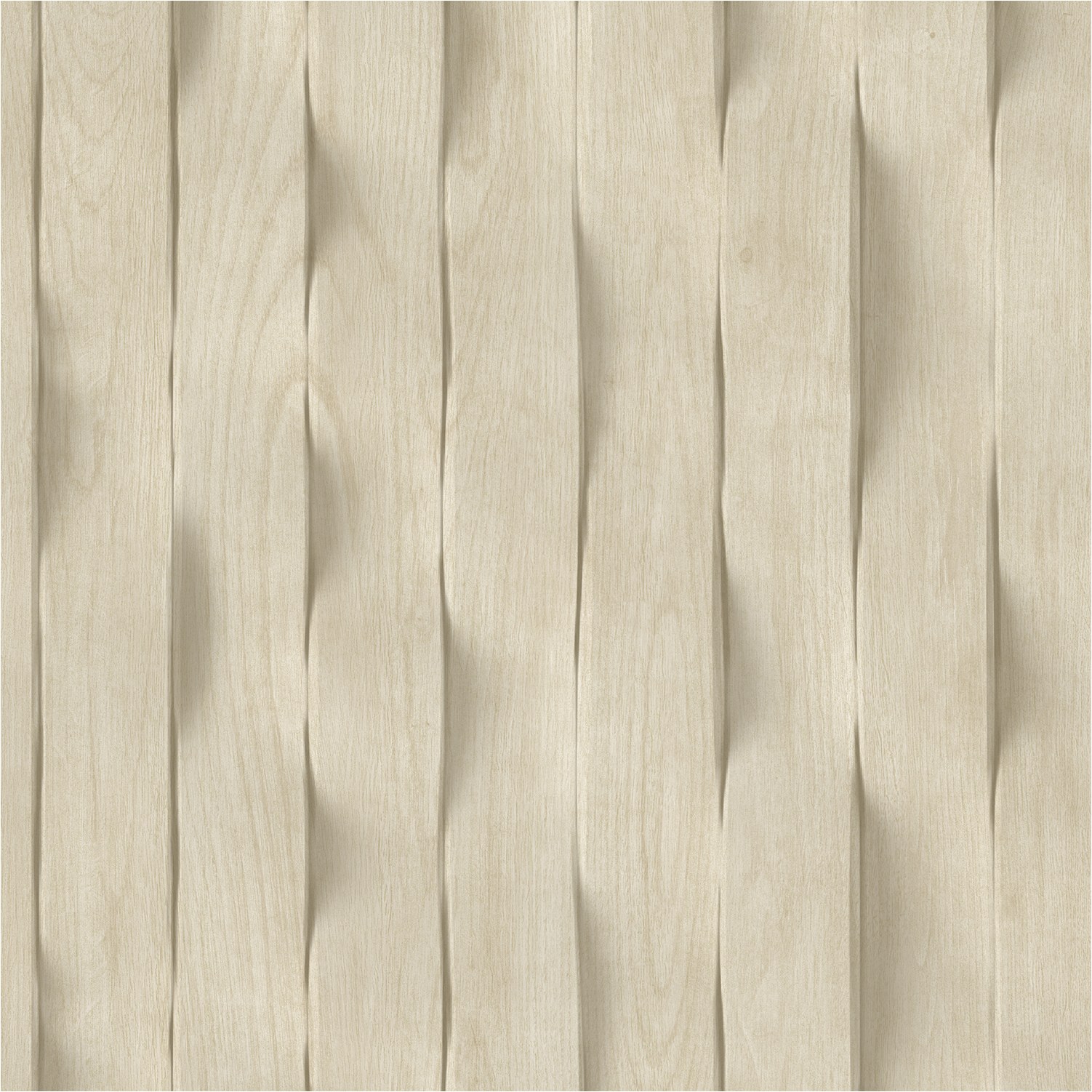 Carta da parati non tessuta M75607 Brut Beige effetto legno, assi di legno non tessute 0,53 x 10,05 m Ugépa