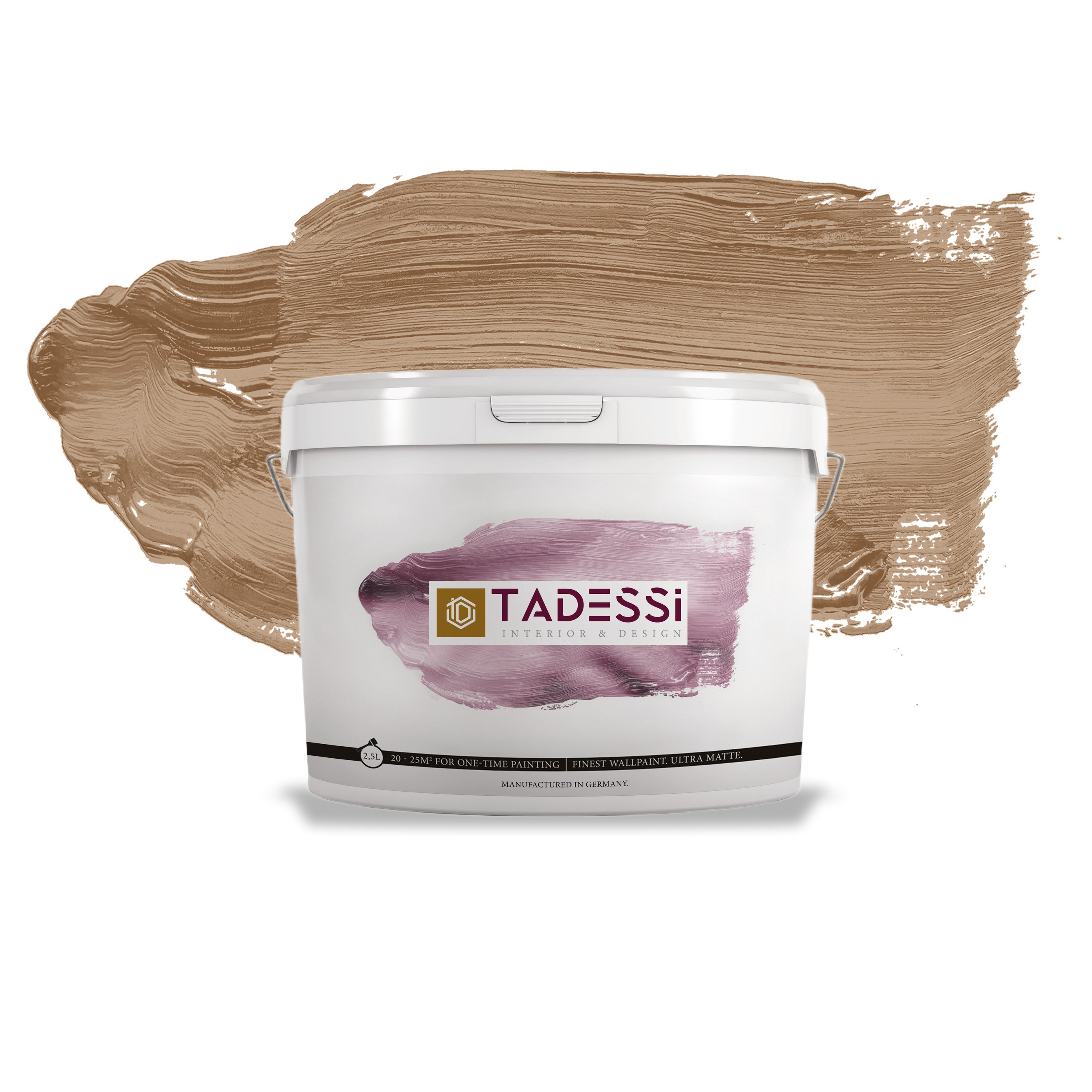 TADESSI Color Vista - Pittura murale marrone - Mocha - Pittura per interni opaca - Pittura a dispersione di alta qualità