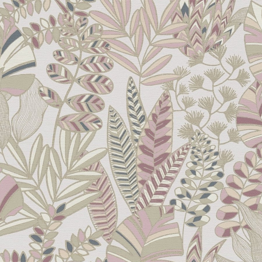 A.S. Creation Antigua 390954 Carta da parati in tessuto non tessuto aspetto floreale 10,05 x 0,53 m Rosa