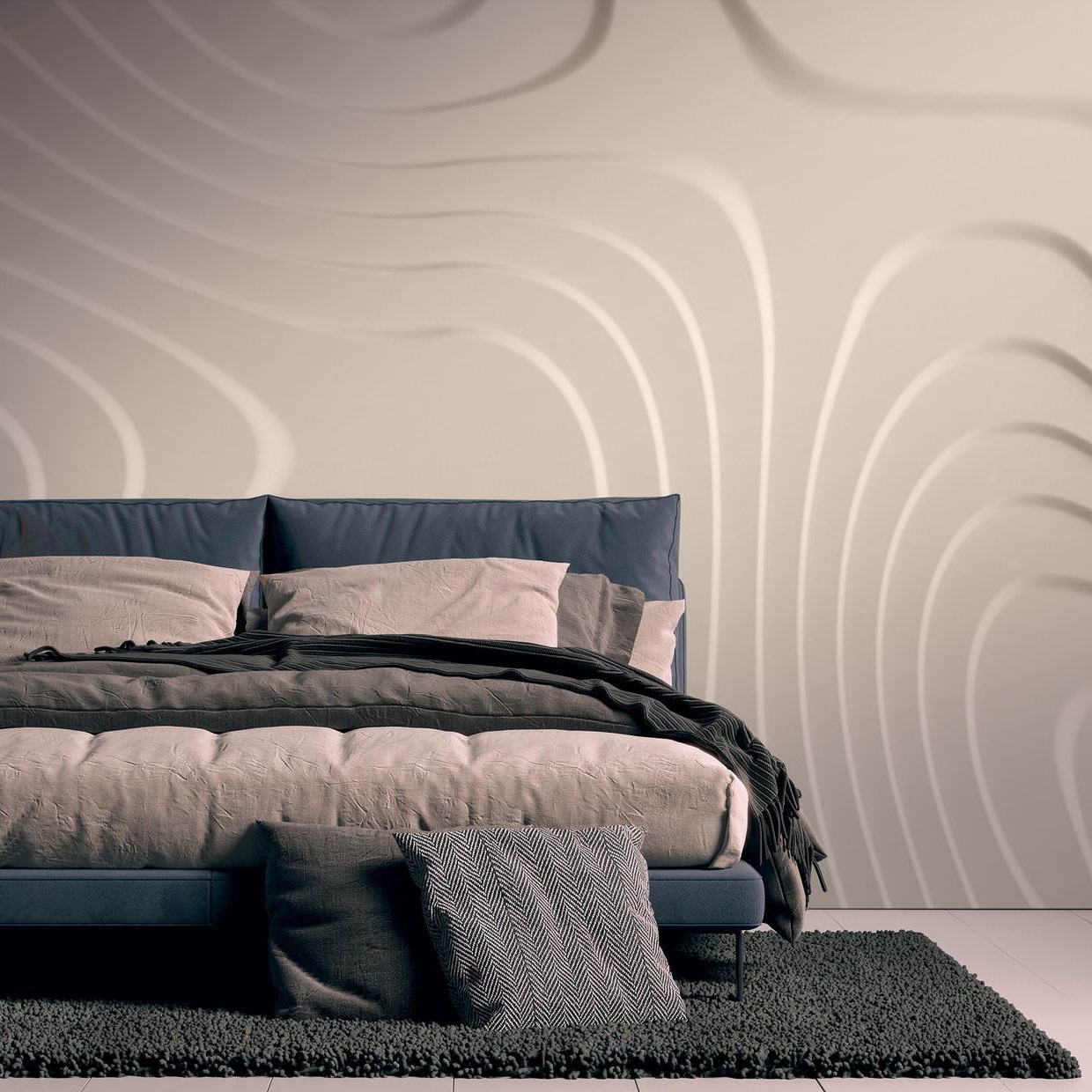 A.S. Creation Carta da parati fotografica The Wall 382921 Un motivo per rotolo Effetto 3D Beige