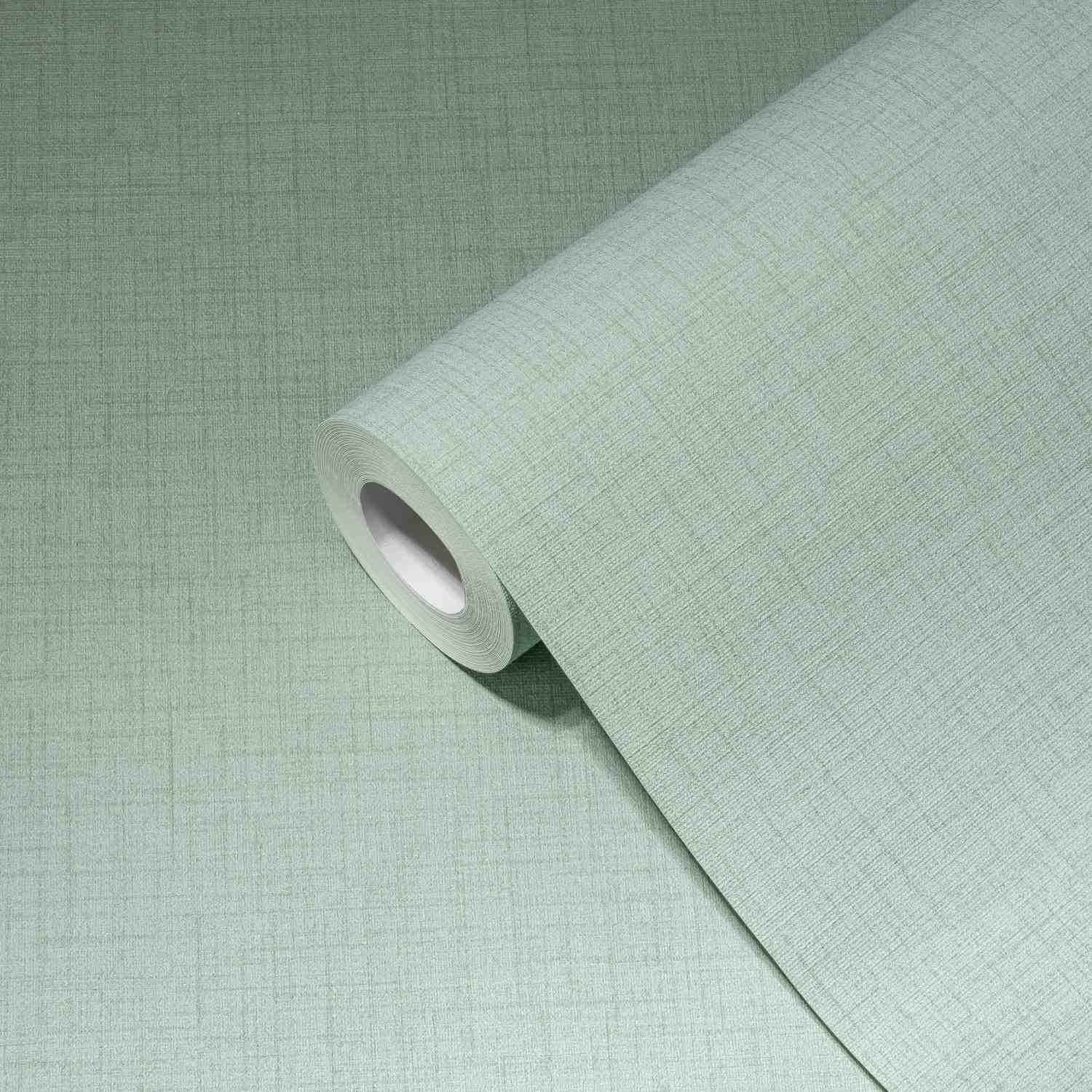 A.S. Creation LA MIA CASA. LA MIA SPA. 387129 Carta da parati in tessuto non tessuto Tinta unita 0,53 x 10,05 m Verde