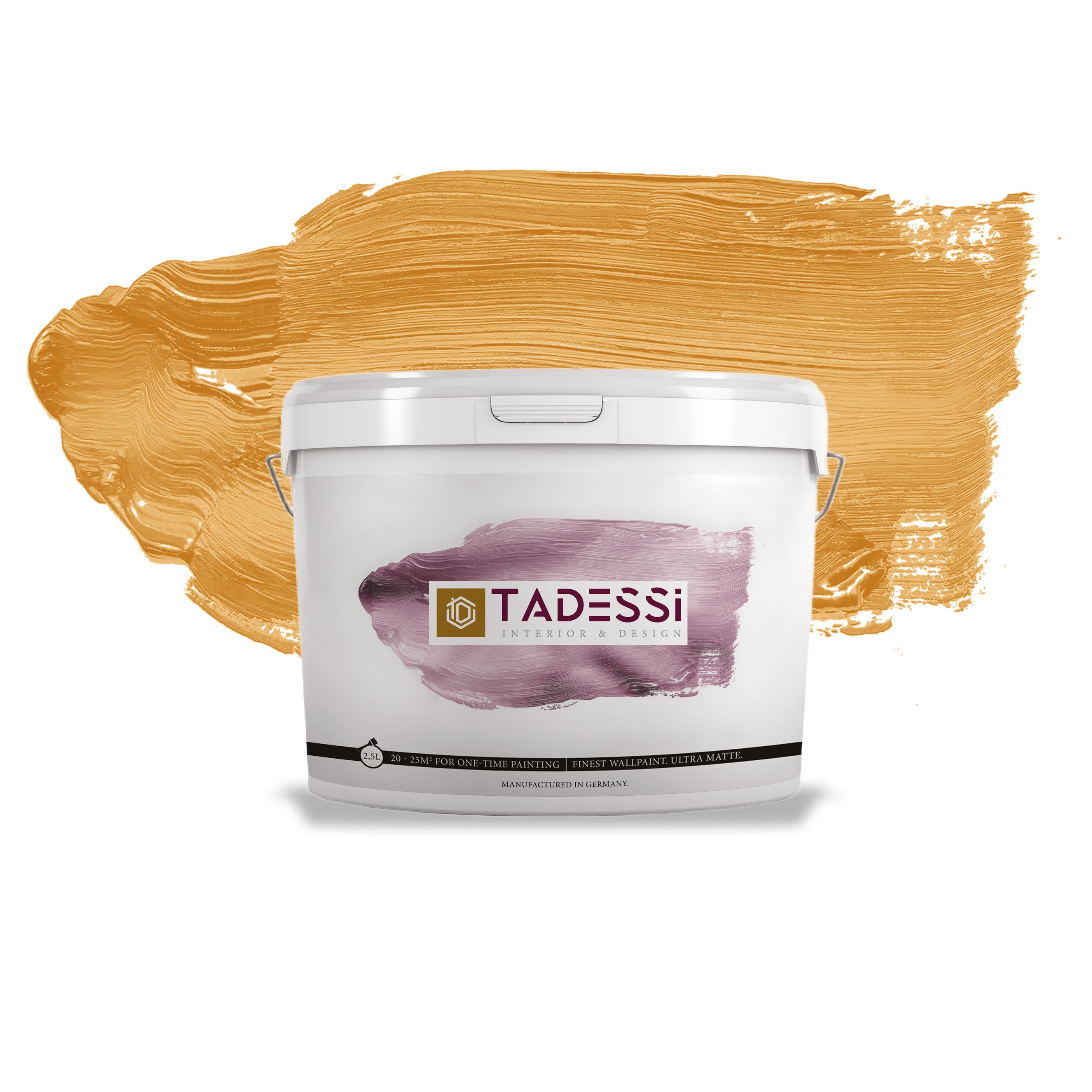 TADESSI Color Vista - Pittura murale arancione-ocra - Pittura per interni opaca - Pittura a dispersione di alta qualità