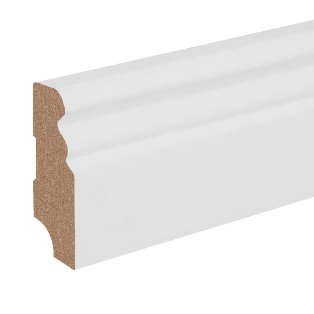 Battiscopa / battiscopa / modanatura per pavimento Erba-1 (71991) 19 x 58 x 2400 mm Bianco