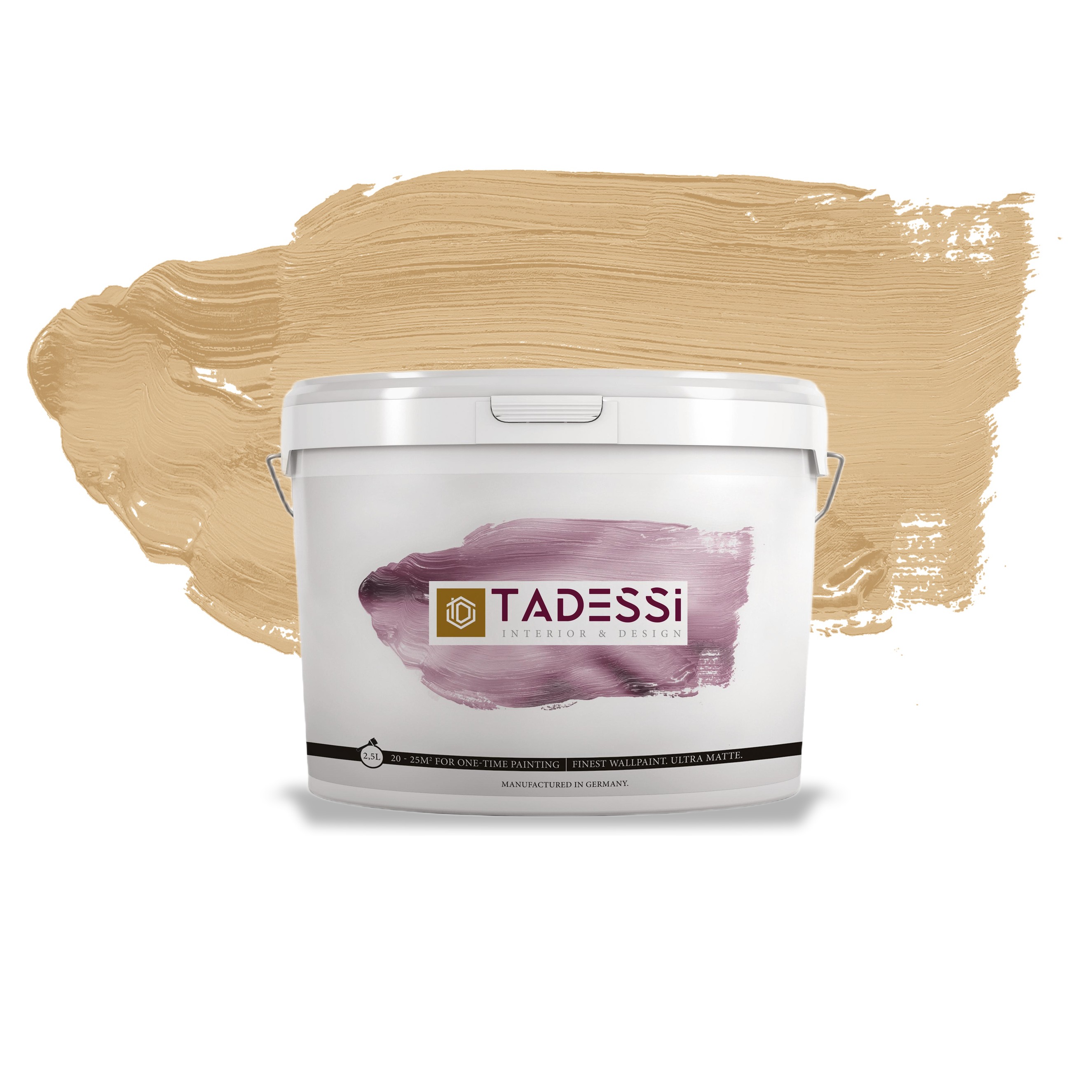 TADESSI Color Vista - Pittura murale marrone - Nougat Mocha - Pittura per interni opaca - Dispersione di alta qualità