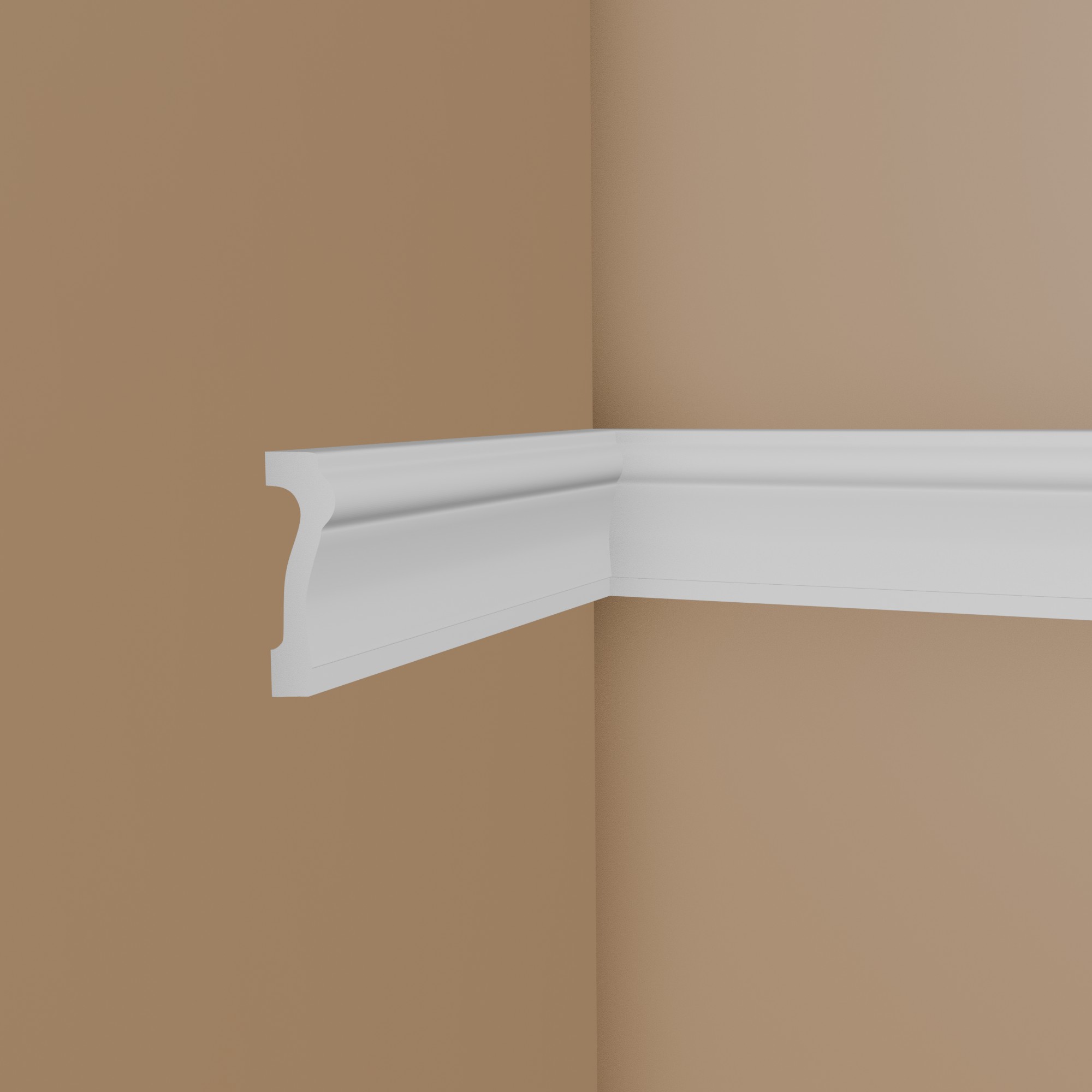 Modanatura decorativa WL6 20 x 75 x 2000 mm Modanatura da parete Polistirene Bianco NMC WALLSTYL