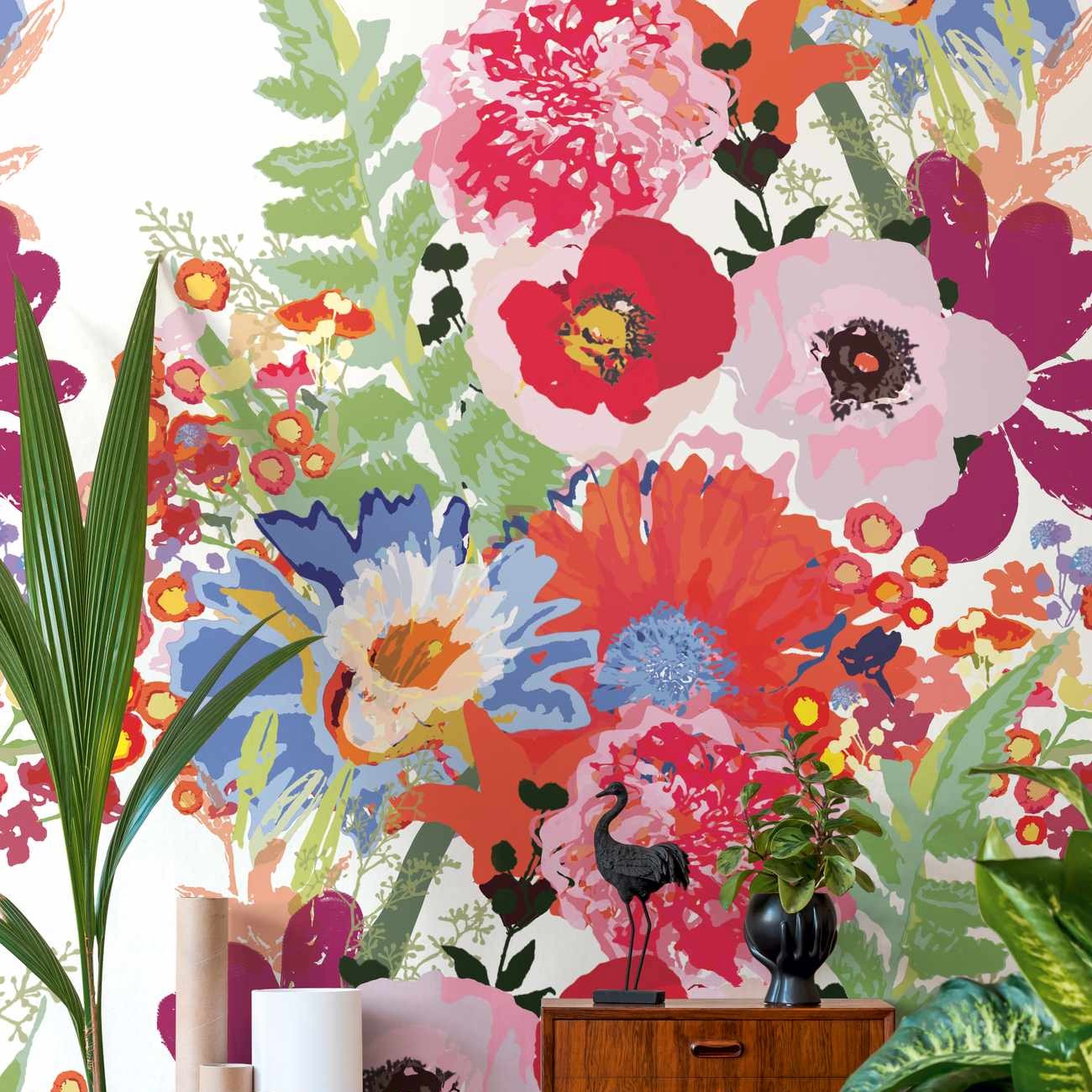 A.S. Creation Photo Wallpaper The Wall II 392071 Un motivo per rotolo Aspetto floreale Colorato
