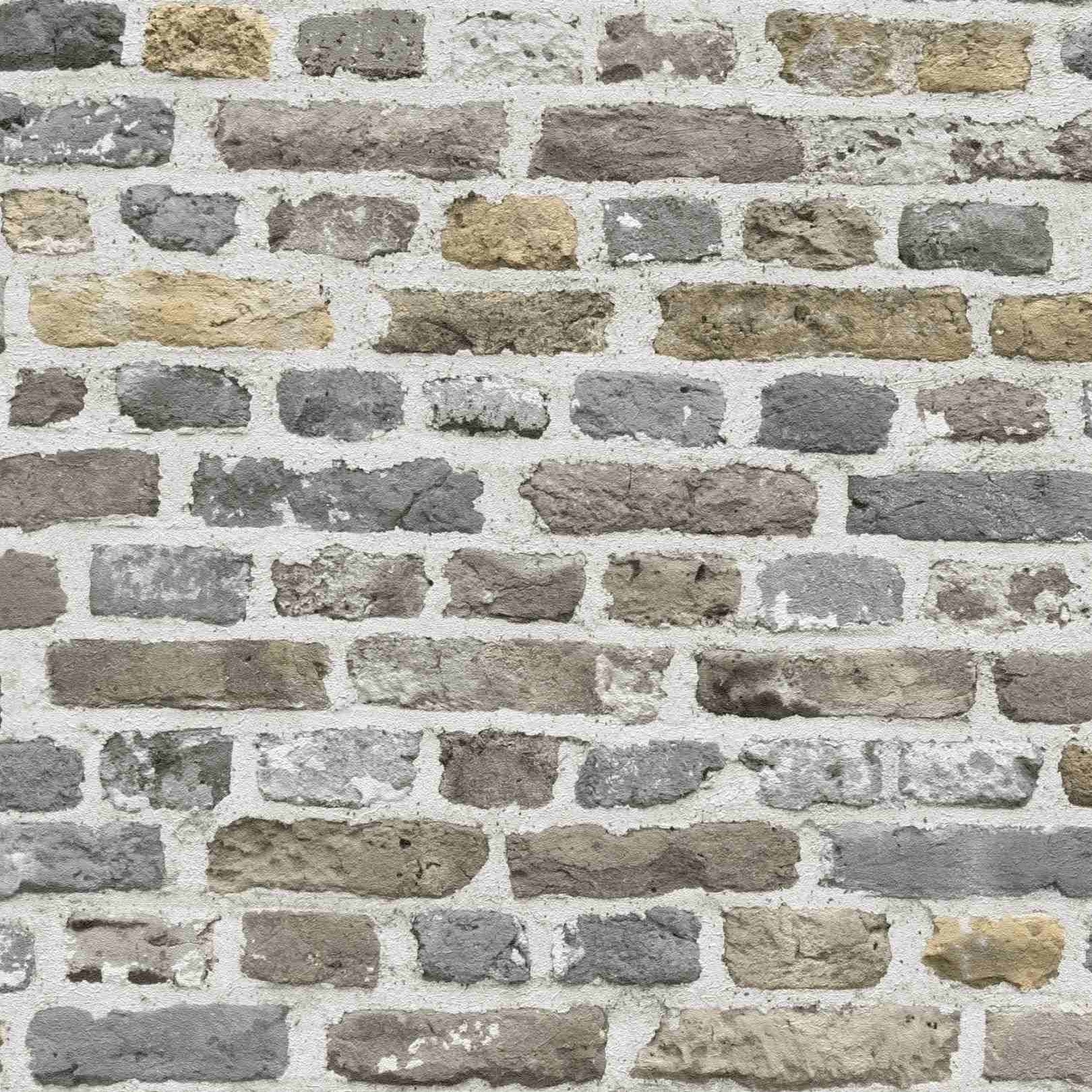 A.S. Creation The BOS 388292 Carta da parati in tessuto non tessuto Effetto pietra 0,53 x 10,05 m Grigio