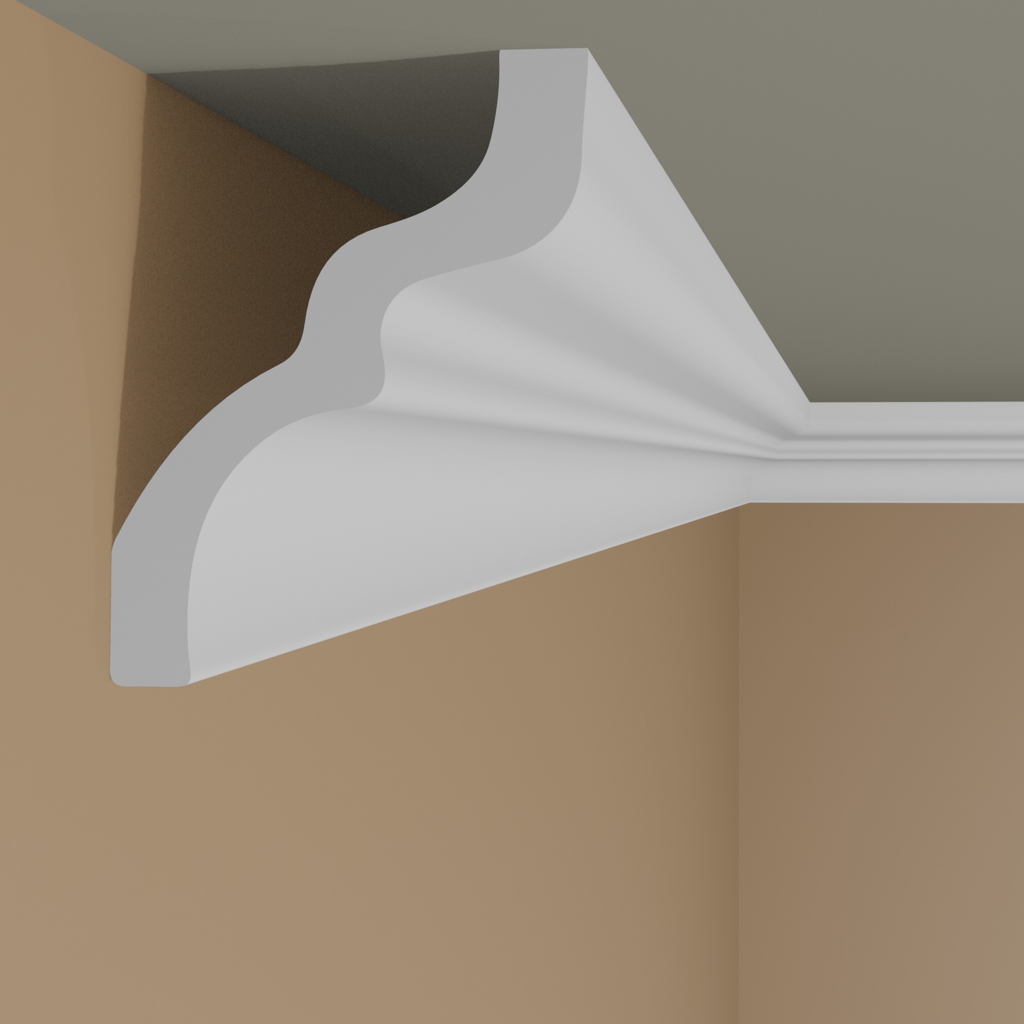 Wiesemann Eindhoven 06 modanatura per cornice Polistirolo 61 x 76 x 2000 mm Modanatura per soffitto Bianco