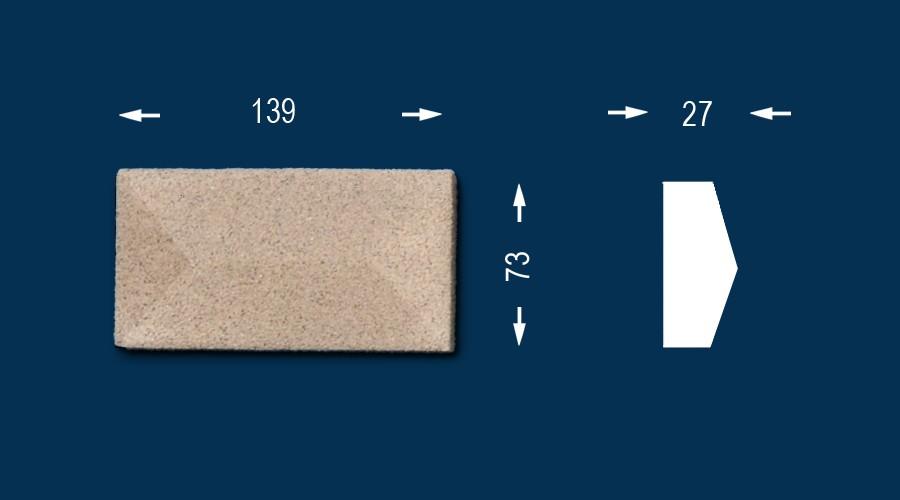 Fassadenzierelement "Weißenstein" (Schlussstein) beschichtet