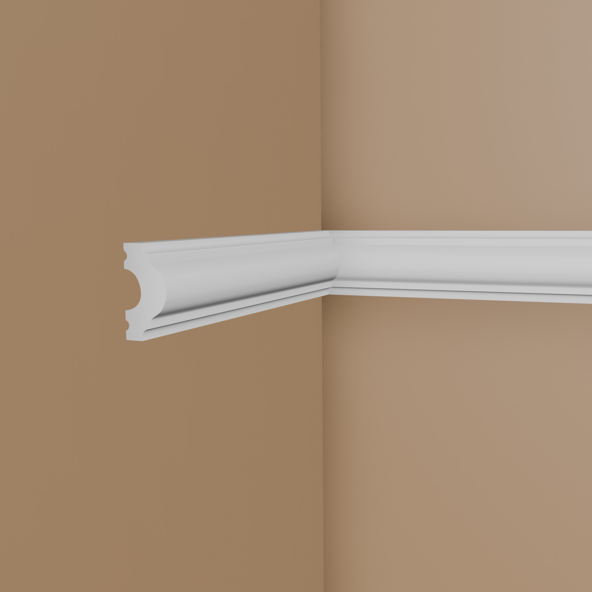 Modanatura decorativa WL7 12,5 x 25 x 2000 mm Modanatura da parete Polistirene Bianco NMC WALLSTYL