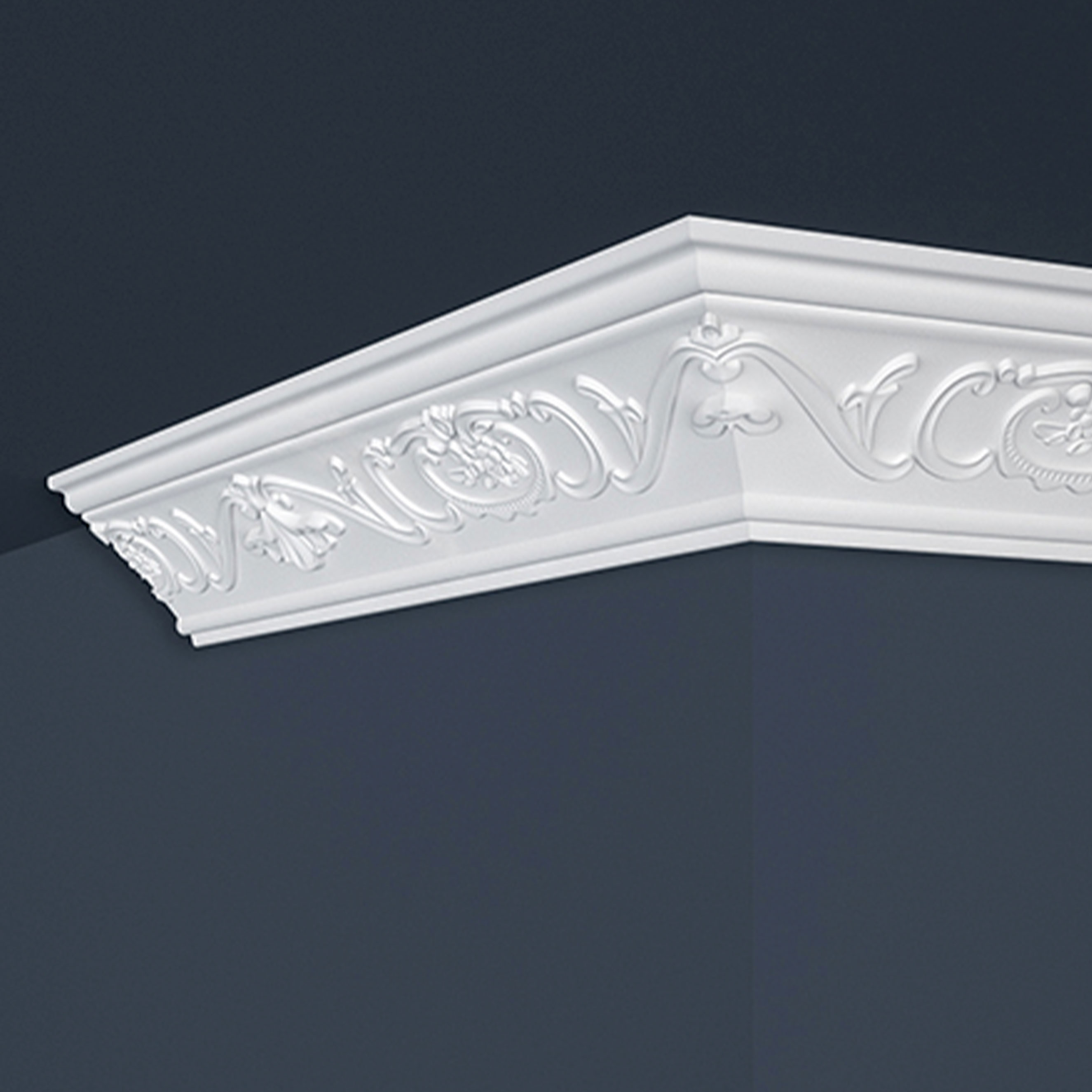 Modanatura per soffitto in polistirolo Marbet "B-6" 53 x 53 x 2000 mm Modanatura in polistirene bianco