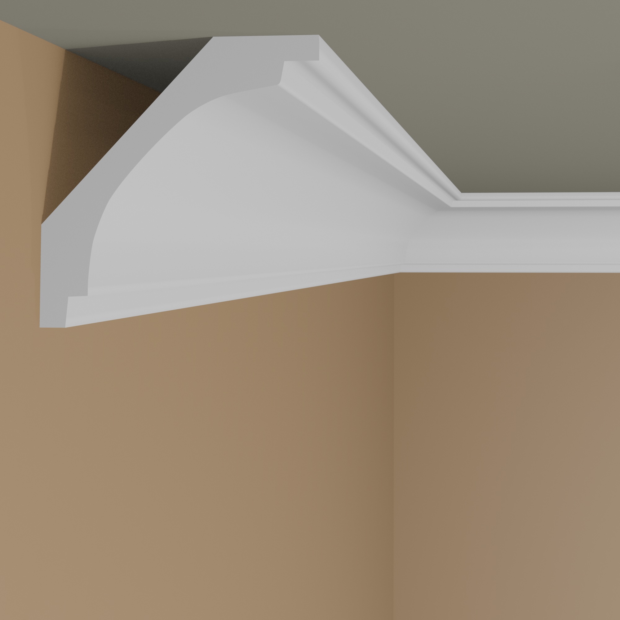 Elite Decor Cornice P930 Poliuretano 60 x 60 x 2000 mm Modanatura per soffitto in polistirolo Bianco