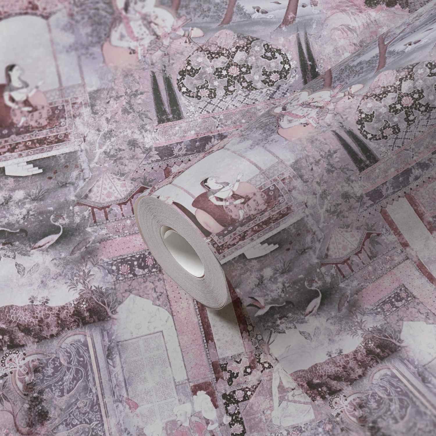 A.S. Creation Dream Flowery 381744 Carta da parati in tessuto non tessuto Vintage 0,53 x 10,05 m Marrone Rosa