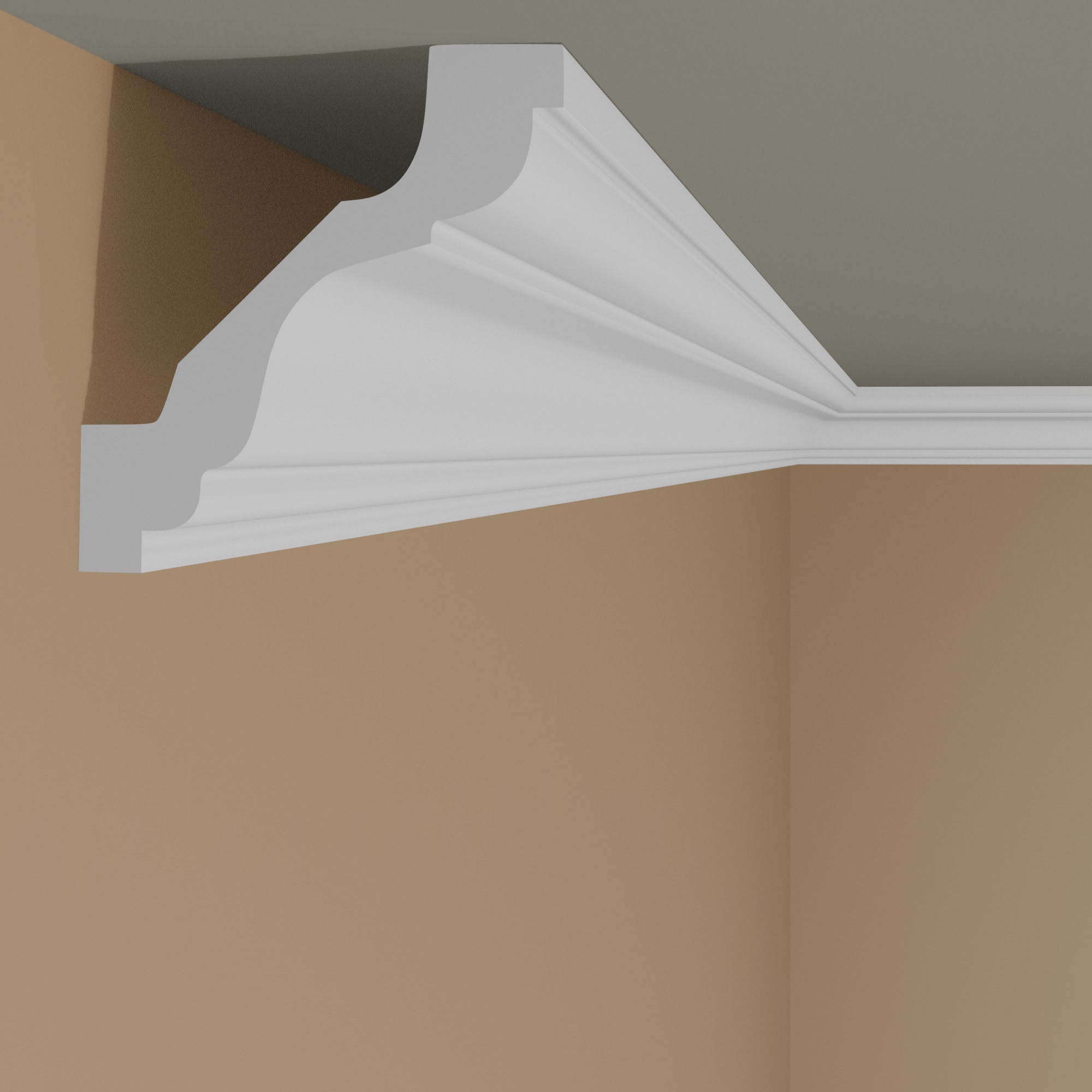 Elite Decor Cornice P819 Poliuretano 68 x 68 x 2000 mm Modanatura per soffitto in polistirolo Bianco