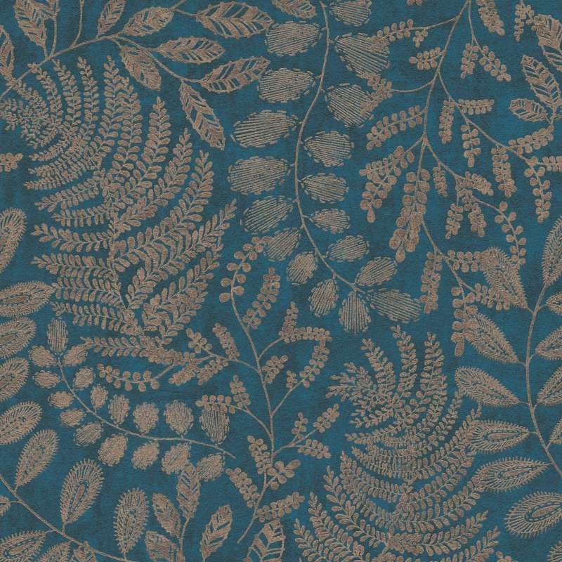A.S. Creation The BOS 388304 Carta da parati in tessuto non tessuto aspetto floreale 0,53 x 10,05 m Blu
